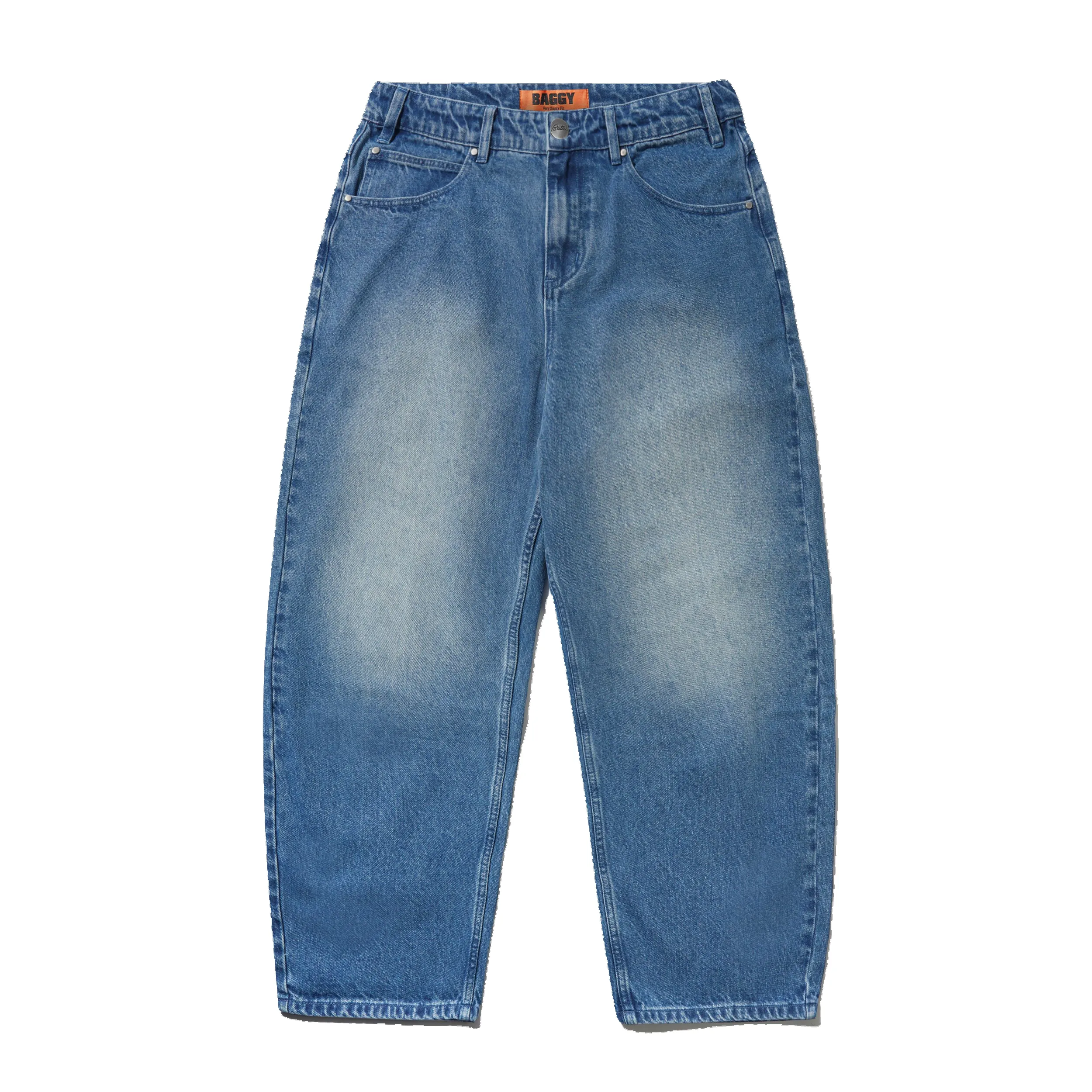 Drummer Baggy Denim Jeans, Stone Wash Blue sold by Butter