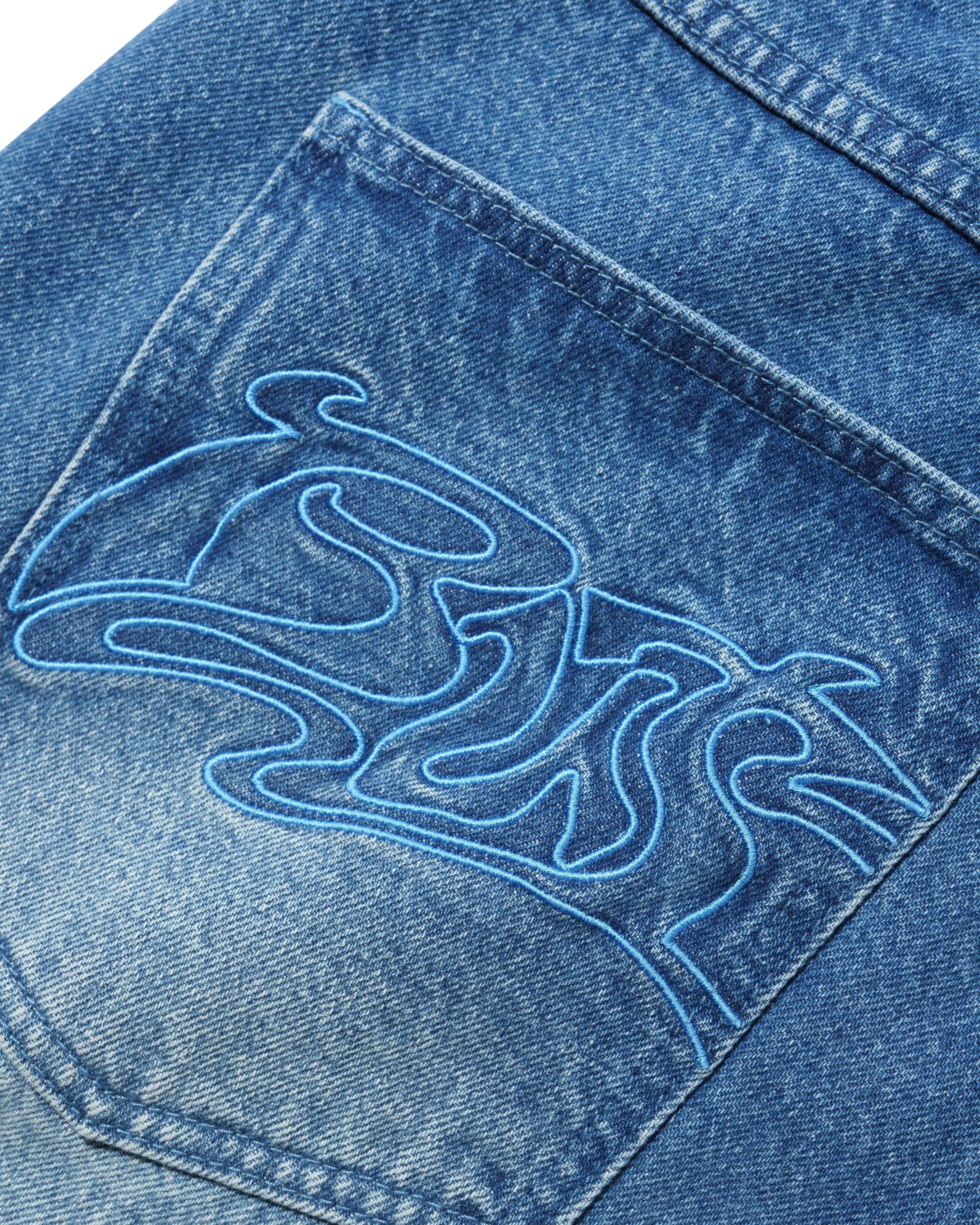 Drummer Baggy Denim Jeans, Stone Wash Blue sold by Butter product image thumbnail 3