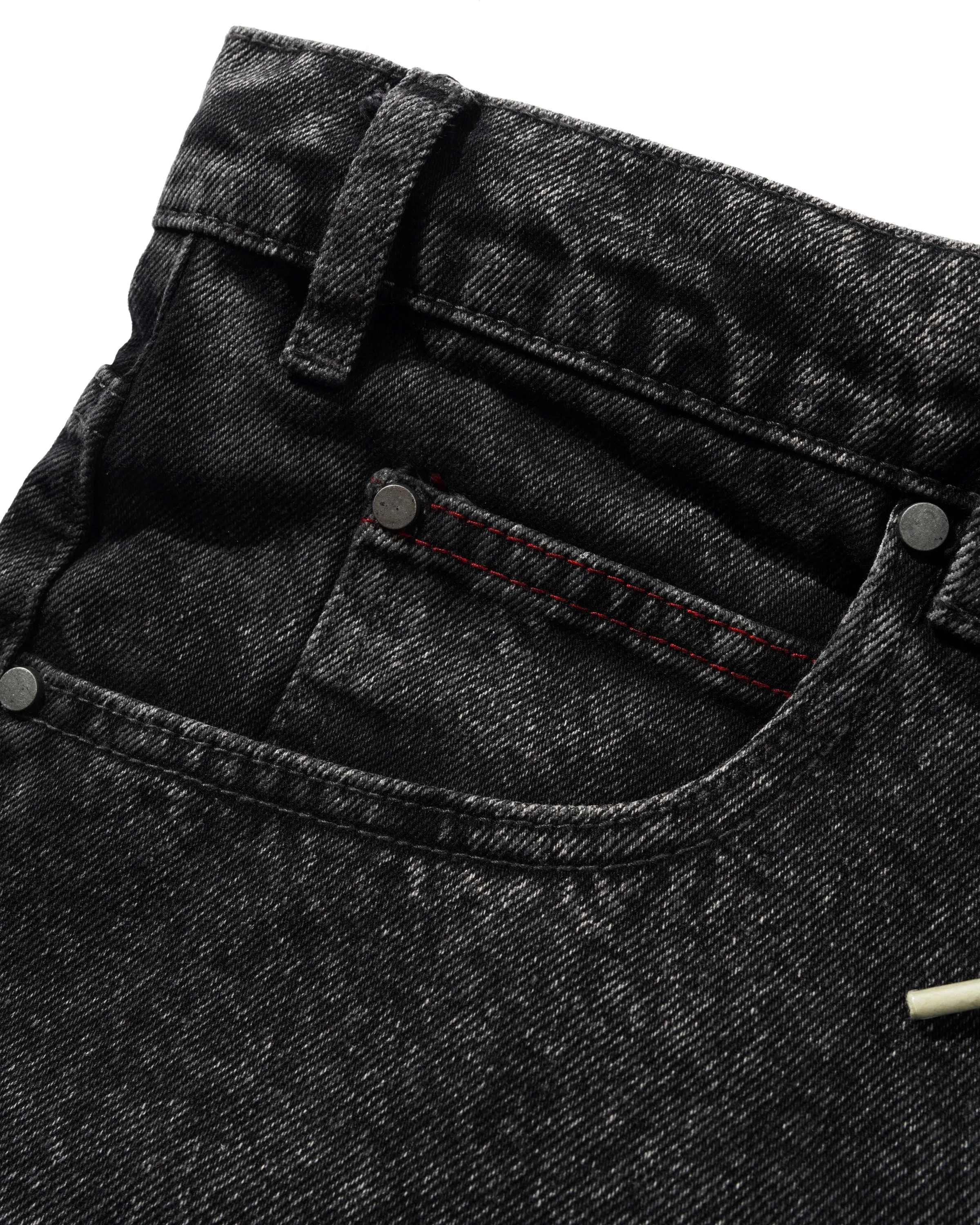 Distressed Big Denim Shorts, Gun Metal sold by Butter product image thumbnail 5