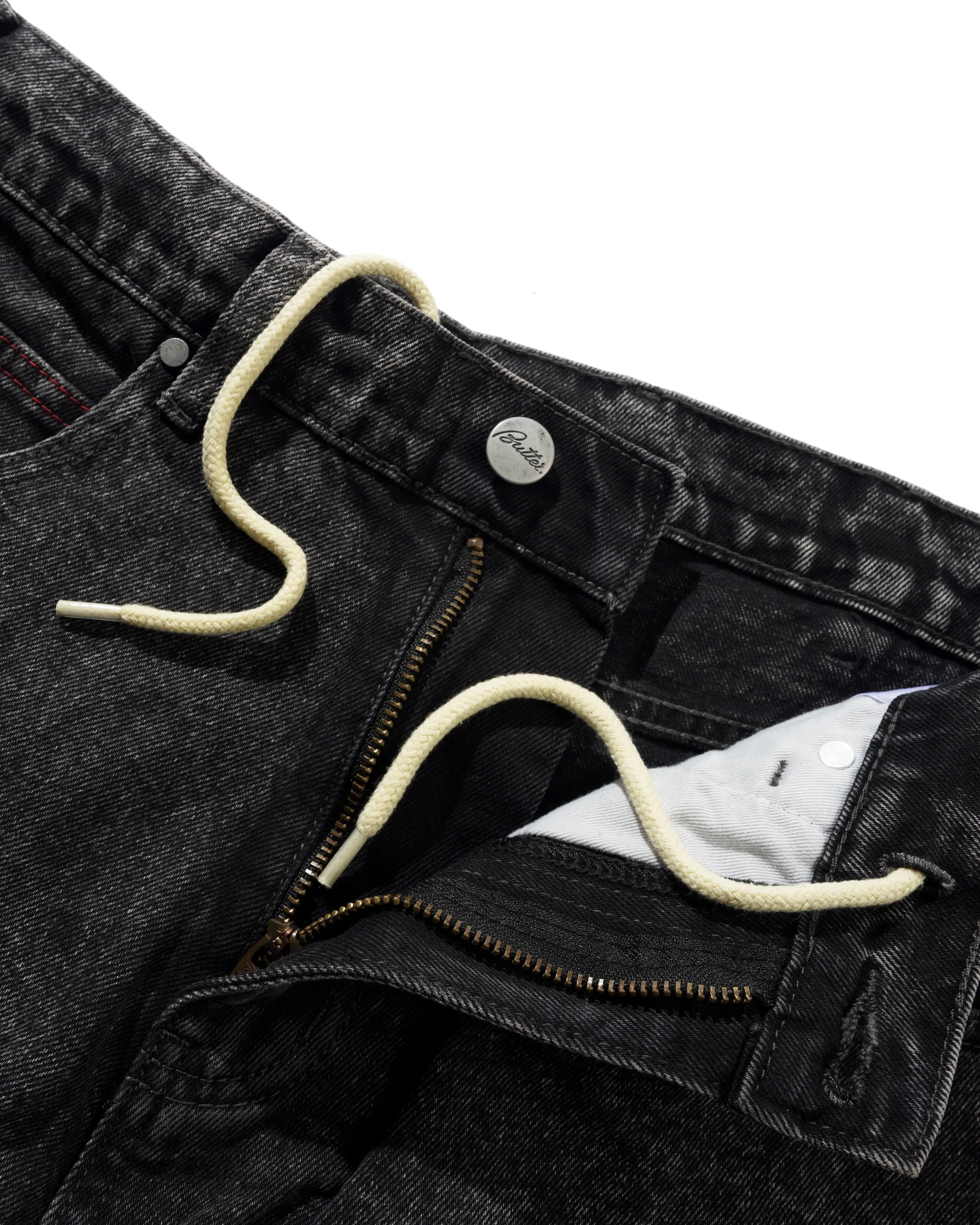 Distressed Big Denim Shorts, Gun Metal sold by Butter product image thumbnail 4