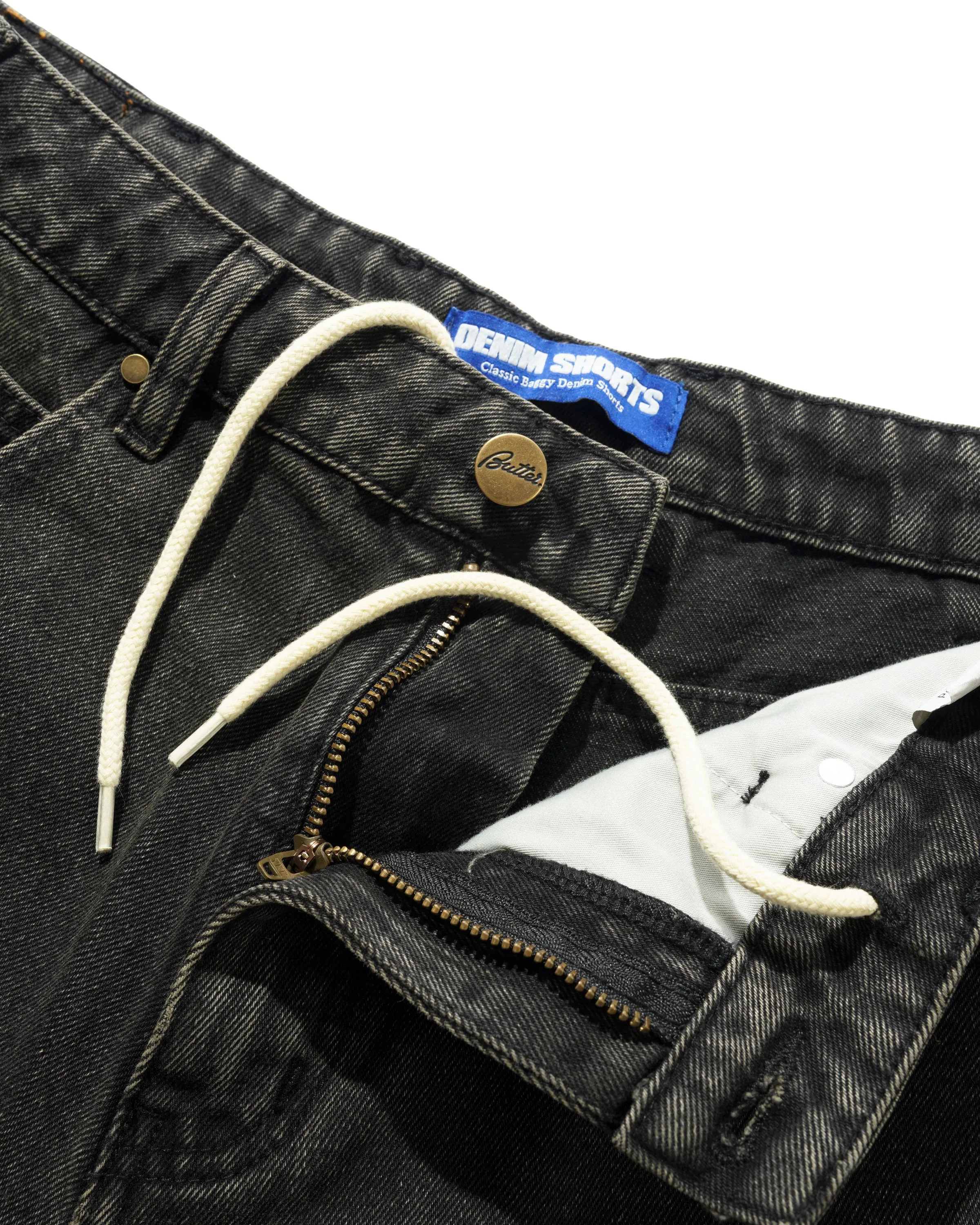 Baggy Denim Shorts, Faded Black sold by Butter product image thumbnail 3