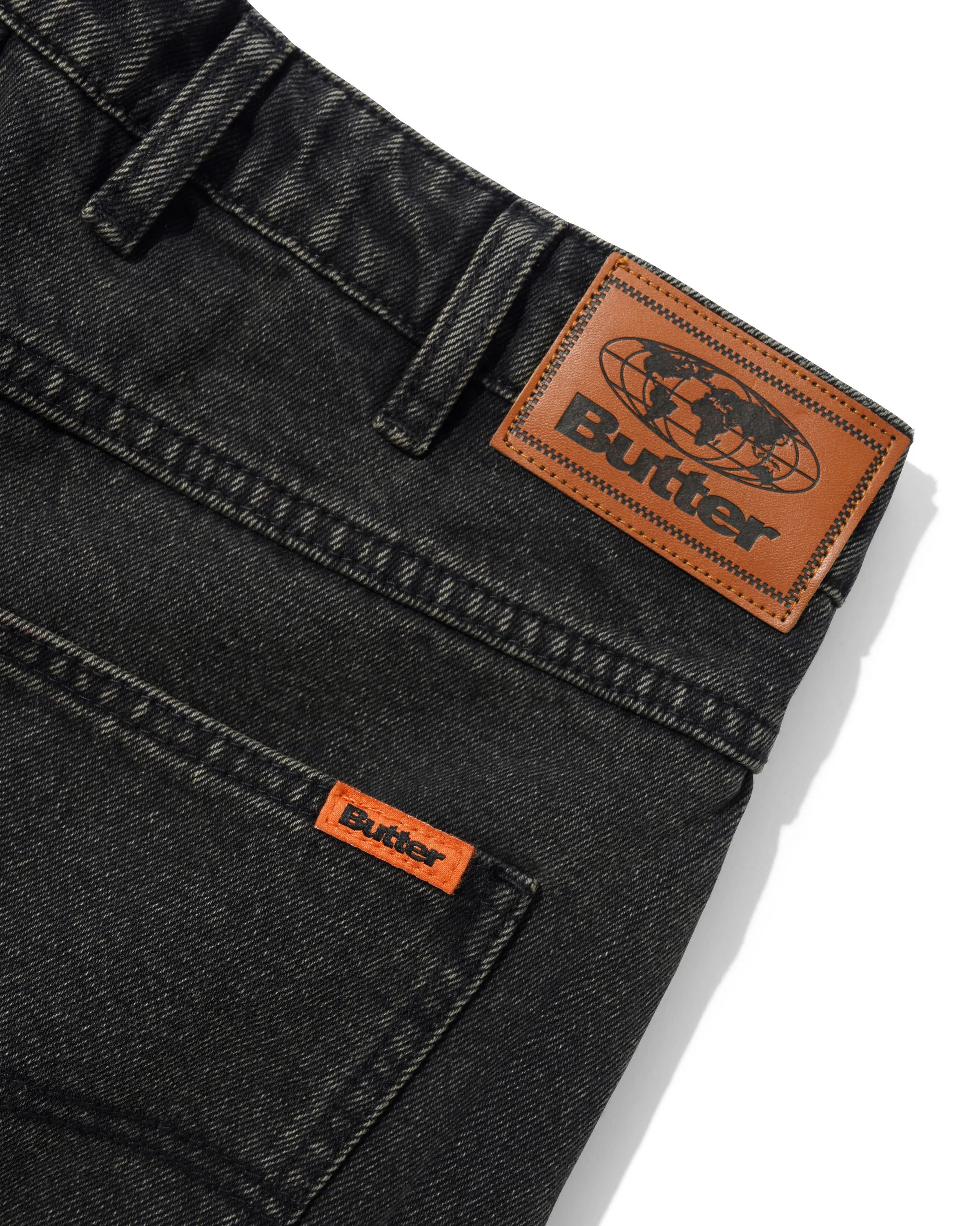Baggy Denim Shorts, Faded Black sold by Butter product image thumbnail 4