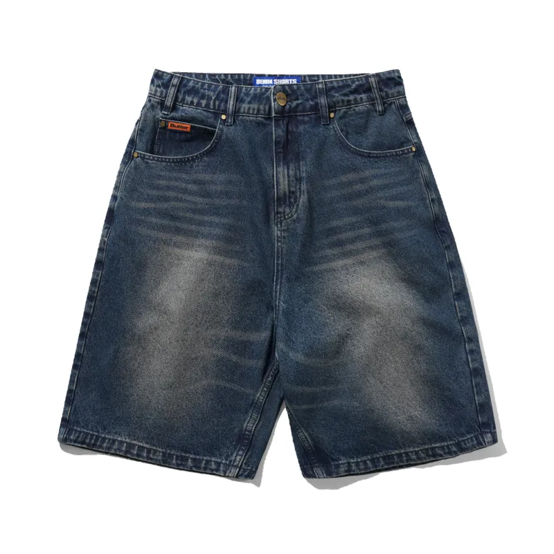Baggy Denim Shorts, Vintage Indigo Wash made by Butter