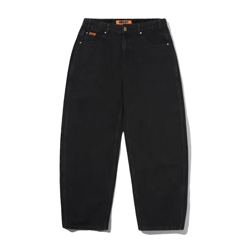 Baggy Denim Jeans, Flat Black made by Butter