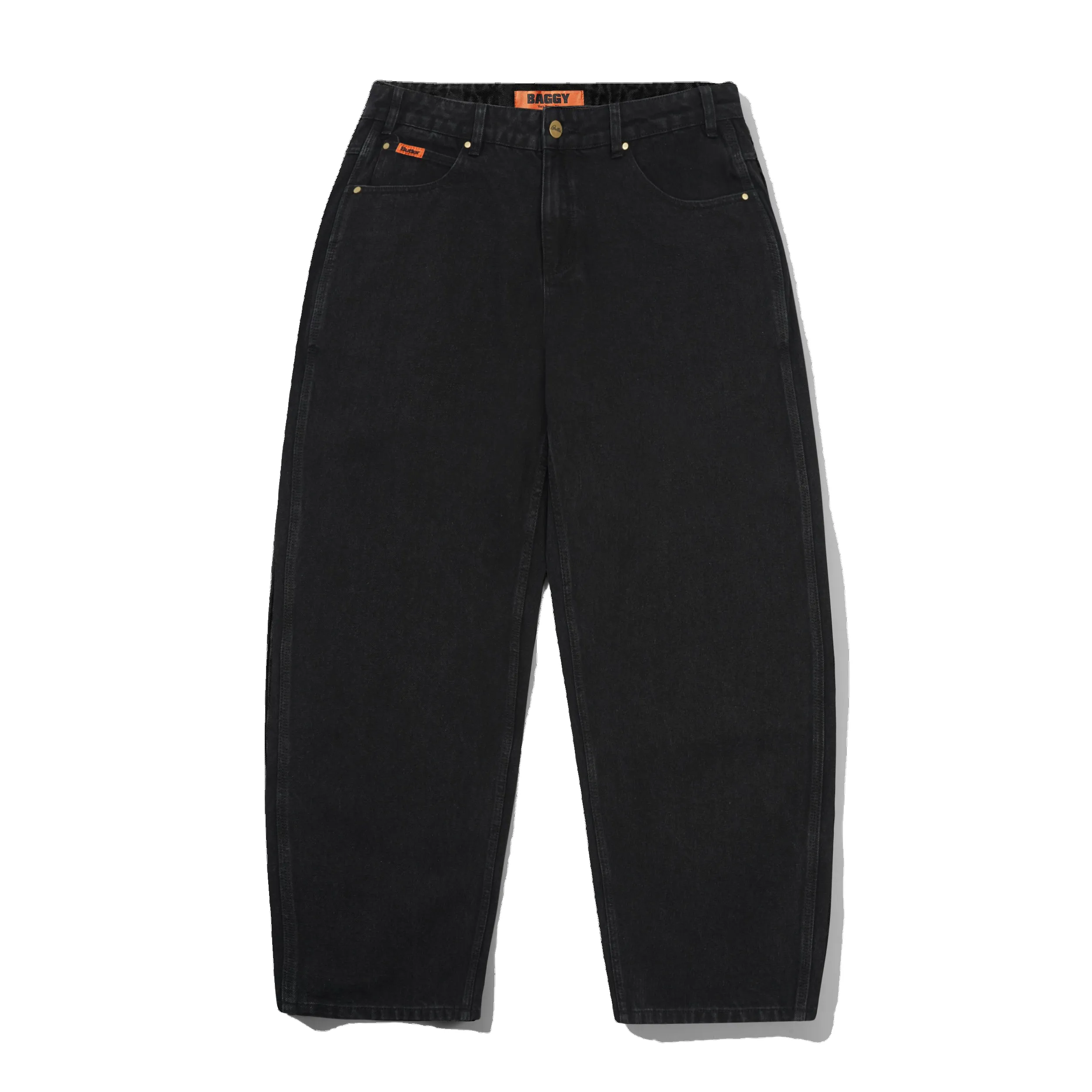 Baggy Denim Jeans, Flat Black sold by Butter