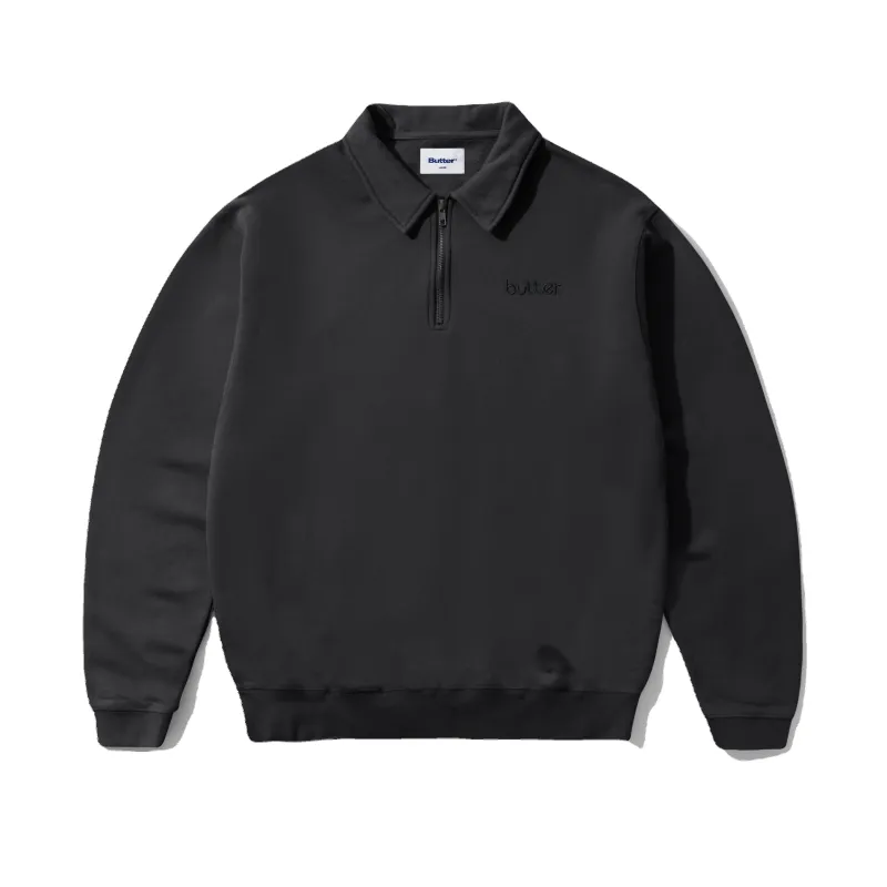 Alpine 1/4 Zip Sweater, Washed Black made by Butter