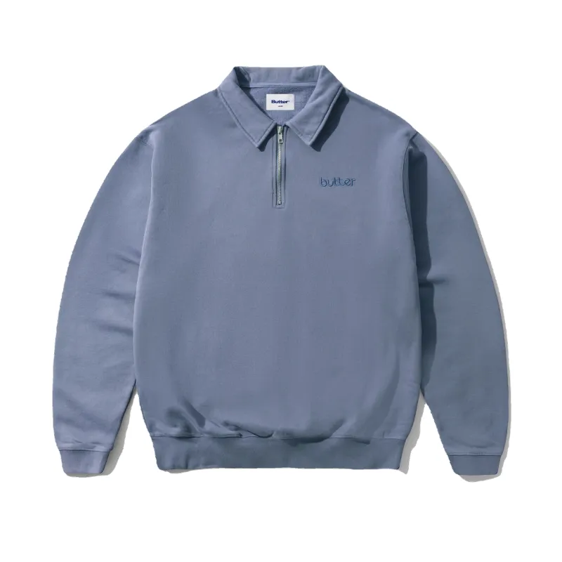 Alpine 1/4 Zip Sweater, Washed Navy made by Butter