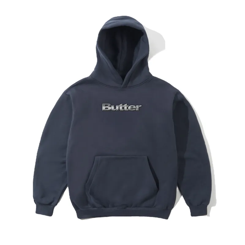Alloy Logo Pullover Hood, Lead Blue made by Butter