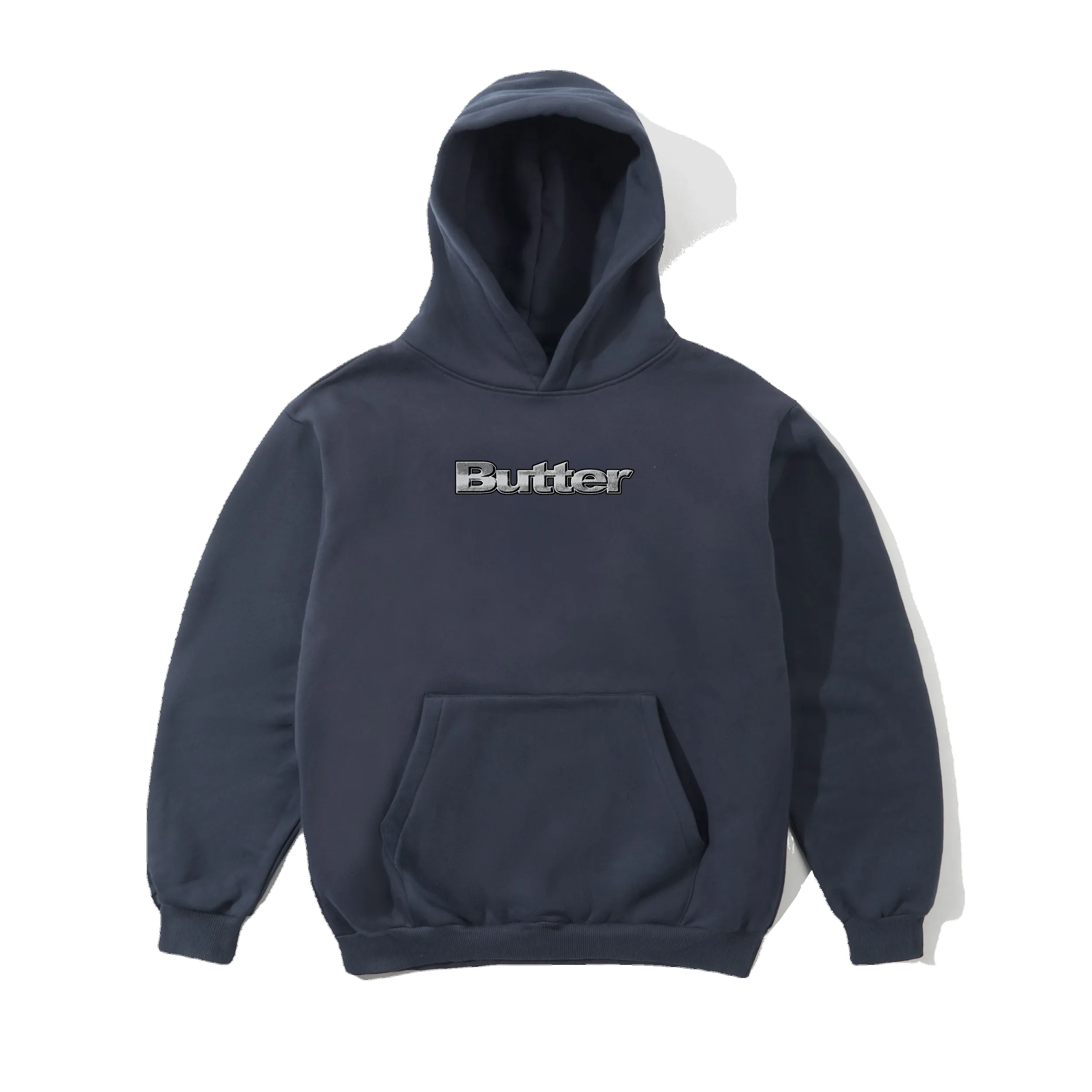 Alloy Logo Pullover Hood, Lead Blue sold by Butter