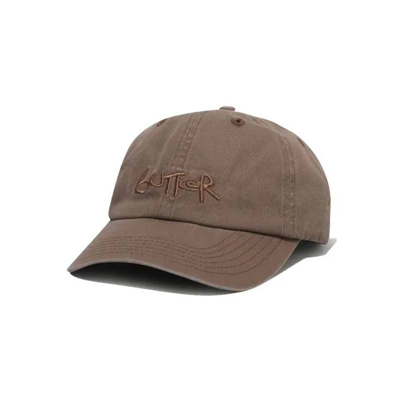 Abseil 6 Panel Cap, Brown made by Butter