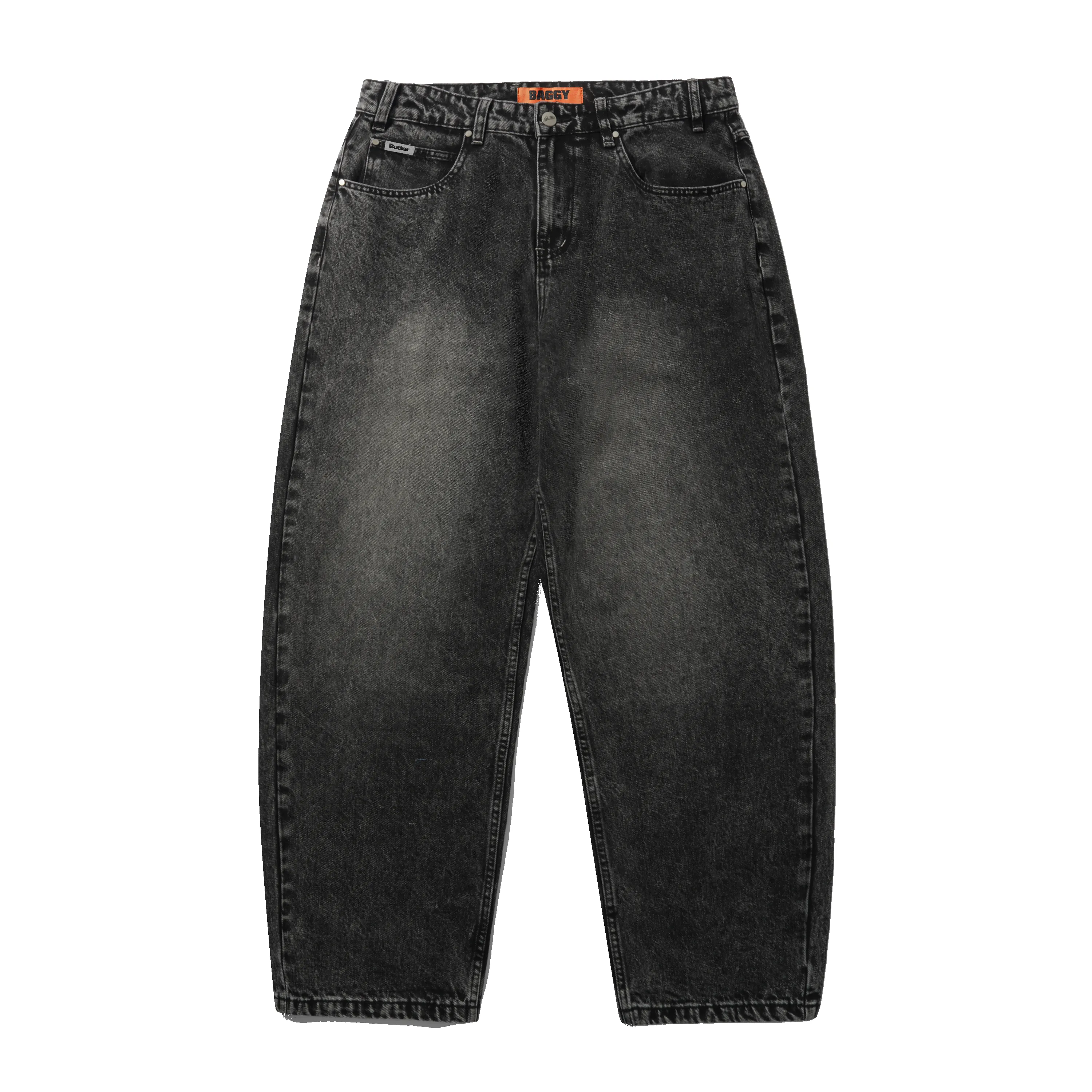 Baggy Denim Jeans, Distressed Black sold by Butter