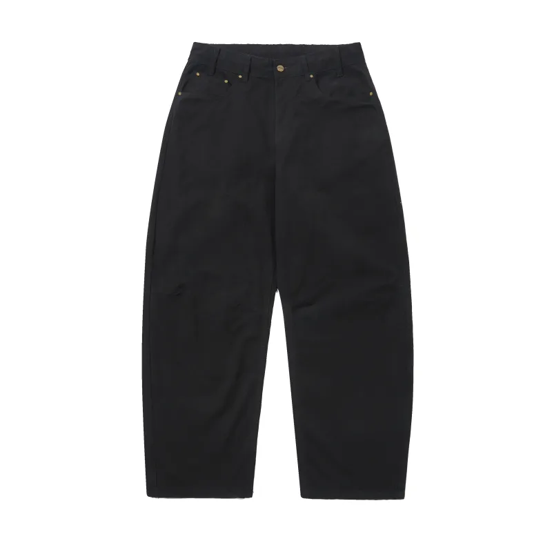 Wide Cut Ripstop Pants, Black made by Butter