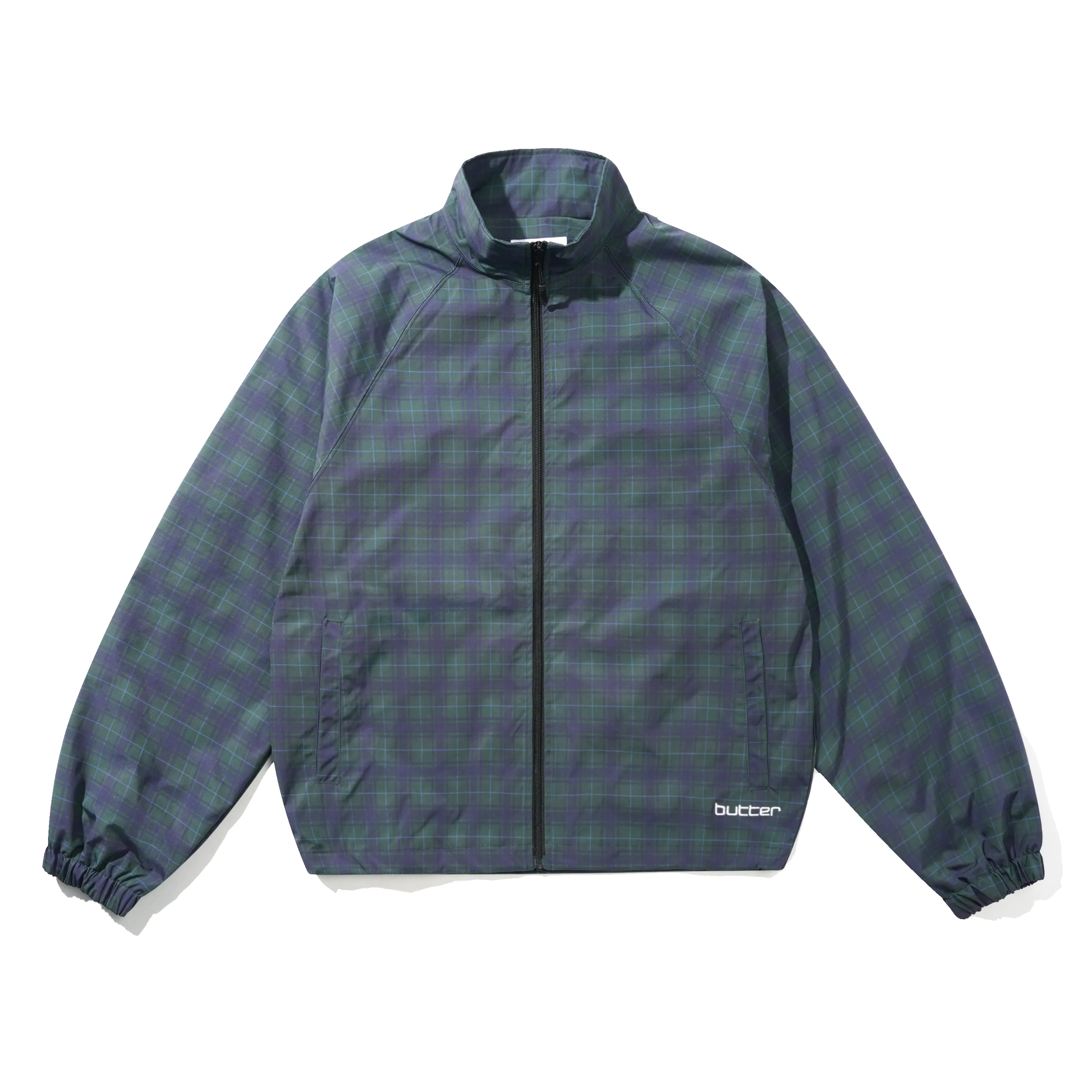 Plaid Nylon Jacket, Forest sold by Butter