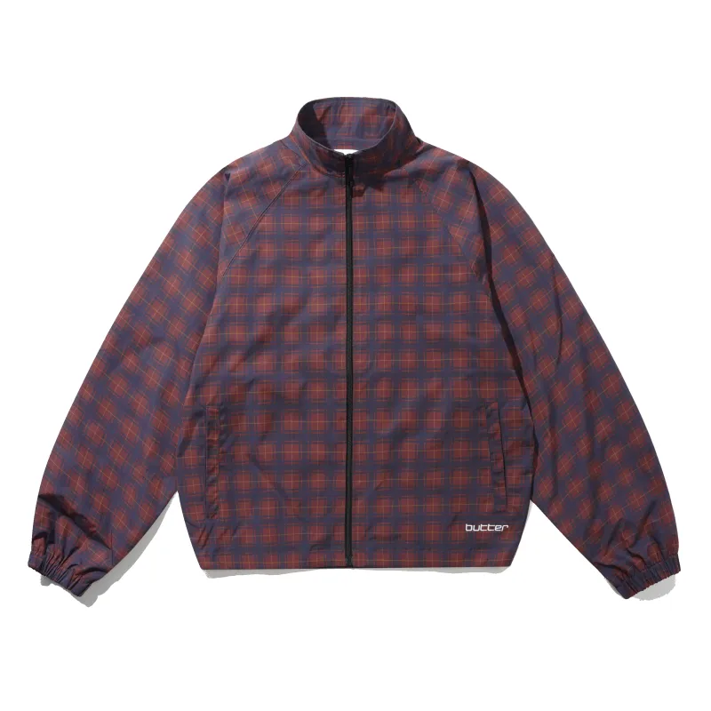 Plaid Nylon Jacket, Maroon made by Butter