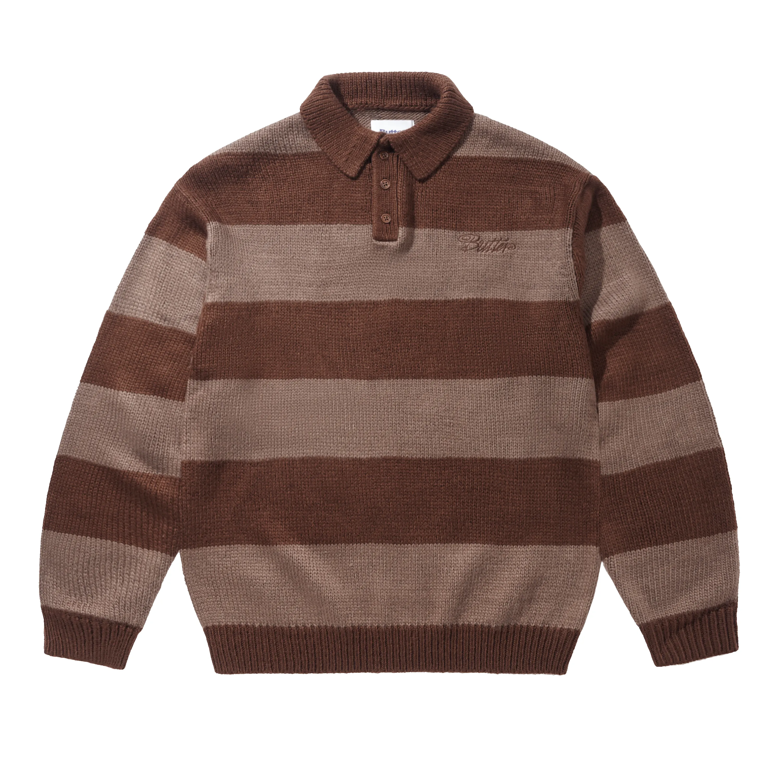 Jive Stripe Knit Sweater, Chocolate sold by Butter