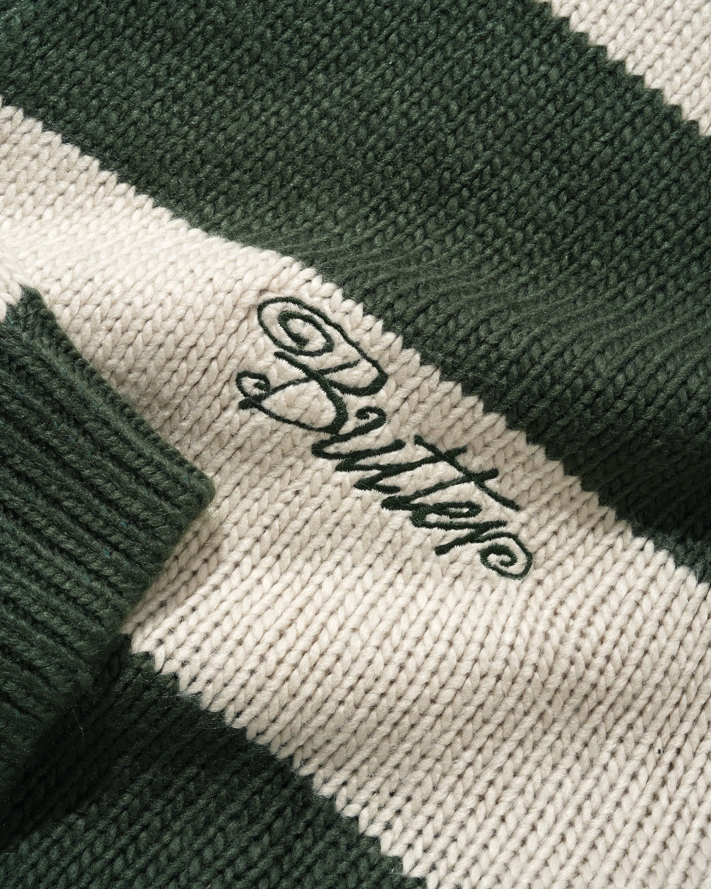 Jive Stripe Knit Sweater, Forest / Cream sold by Butter product image thumbnail 2