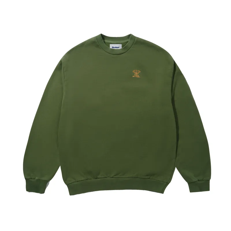 Terrain Basic Crewneck, Washed Moss made by Butter