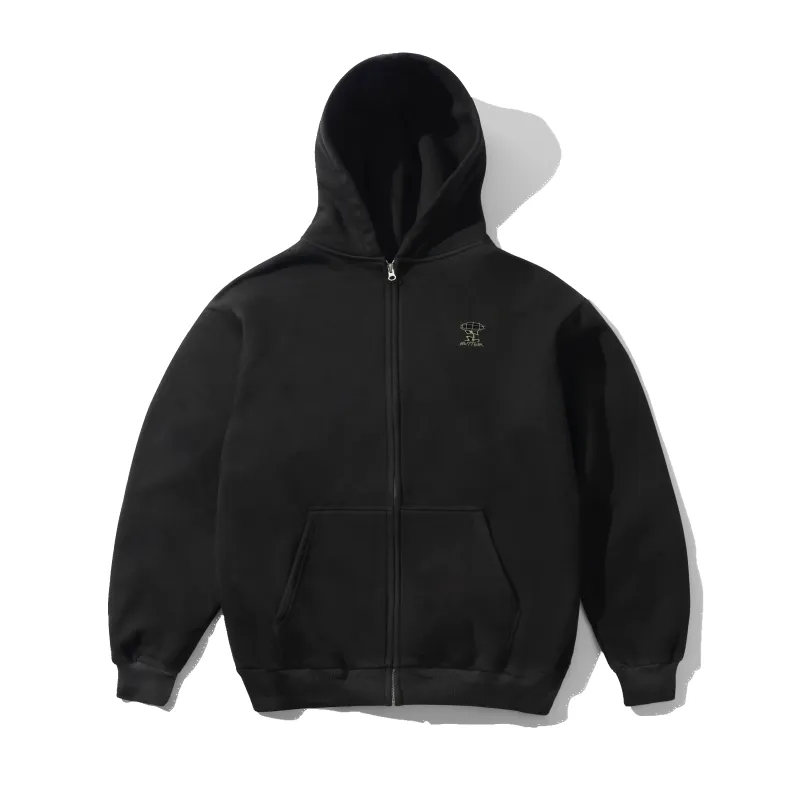 Terrain Basic Zip-Thru Hood, Washed Black made by Butter