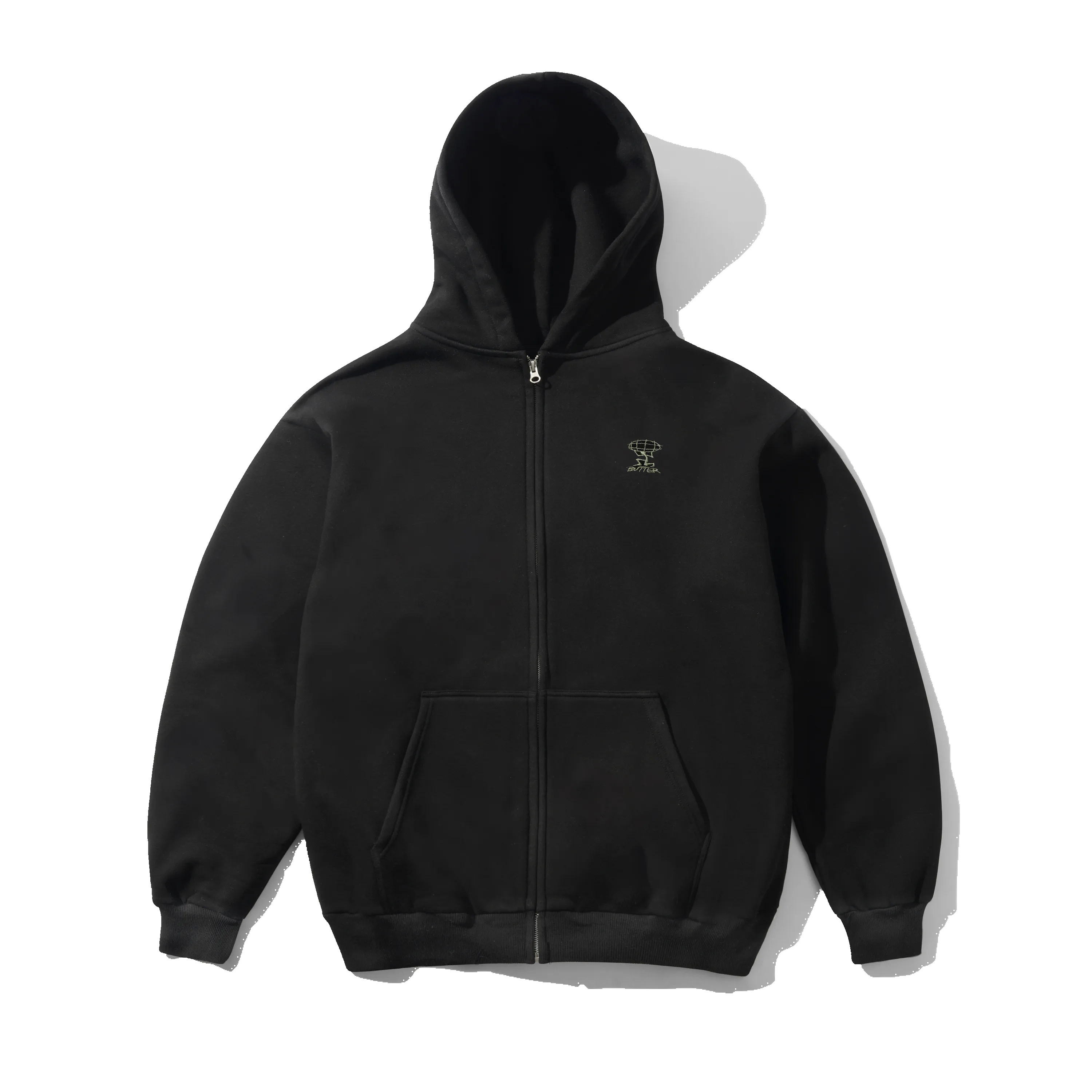 Terrain Basic Zip-Thru Hood, Washed Black sold by Butter