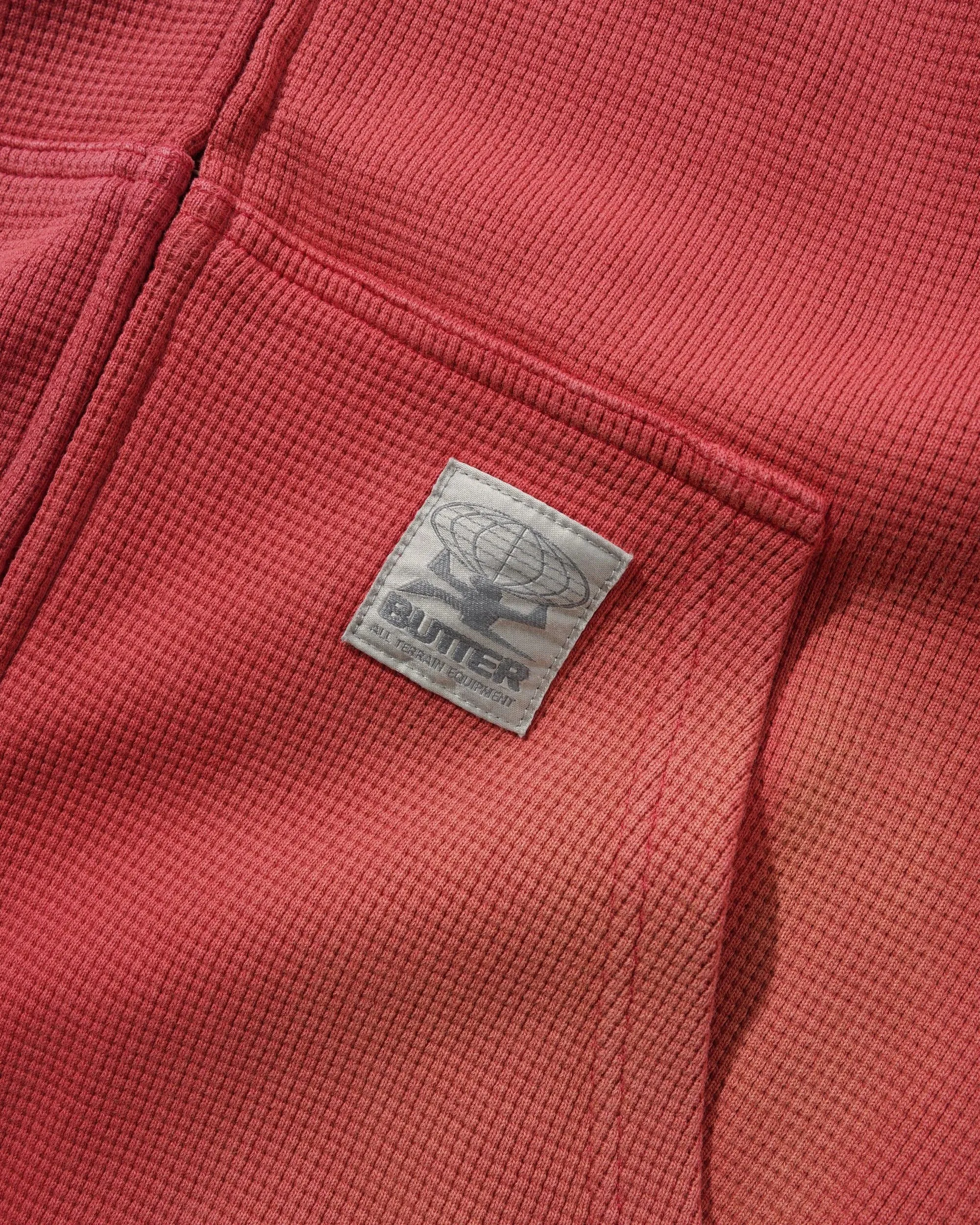 Faded Waffle Zip-Thru Hood, Washed Red sold by Butter product image thumbnail 5