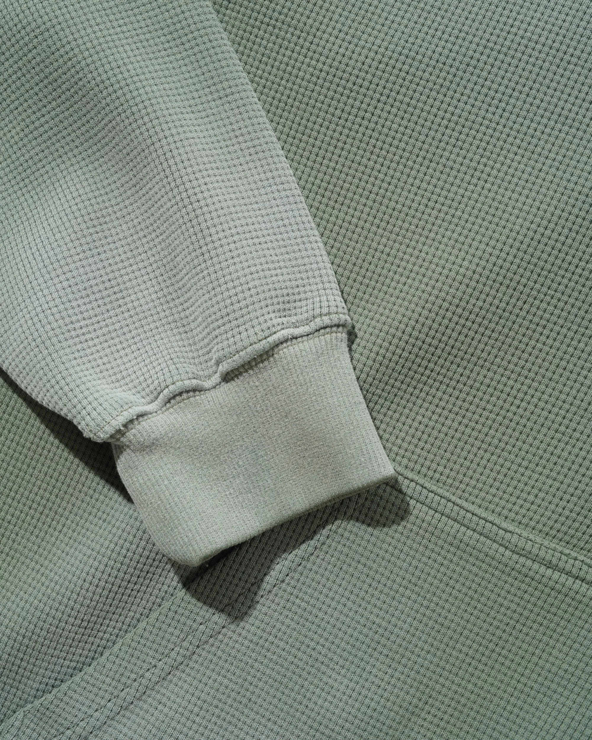 Faded Waffle Zip-Thru Hood, Washed Sage sold by Butter product image thumbnail 3