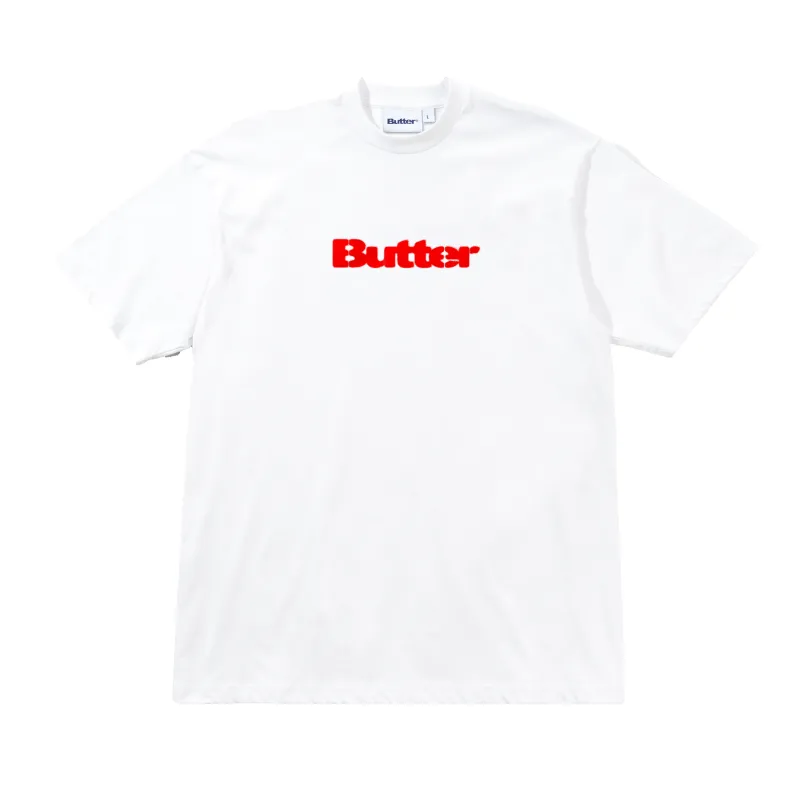 Stencil Logo Tee, White made by Butter