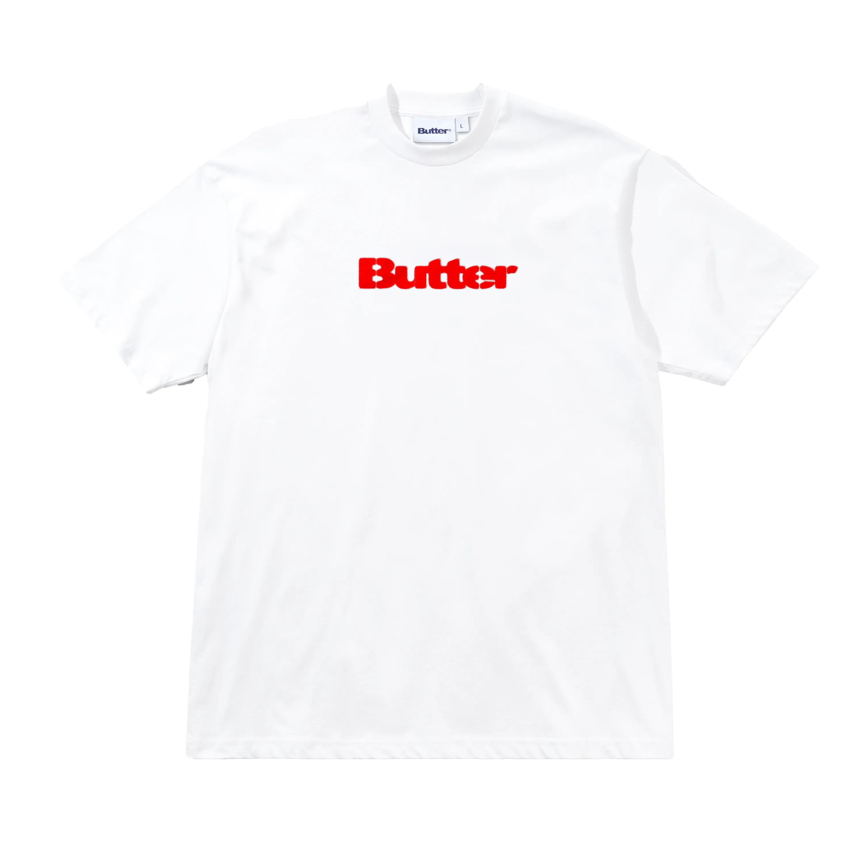 Stencil Logo Tee, White sold by Butter