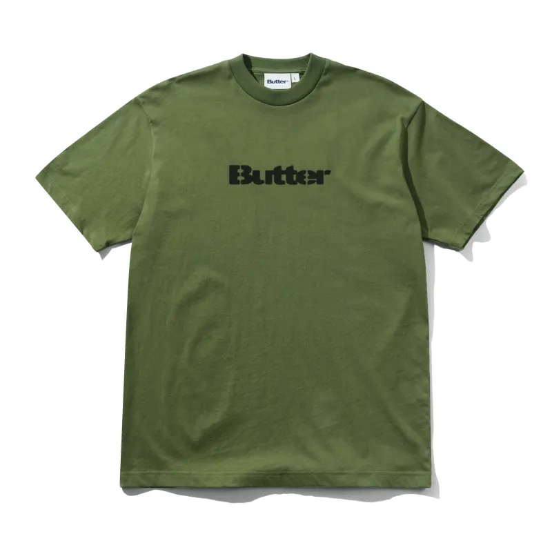 Stencil Logo Tee, Army made by Butter