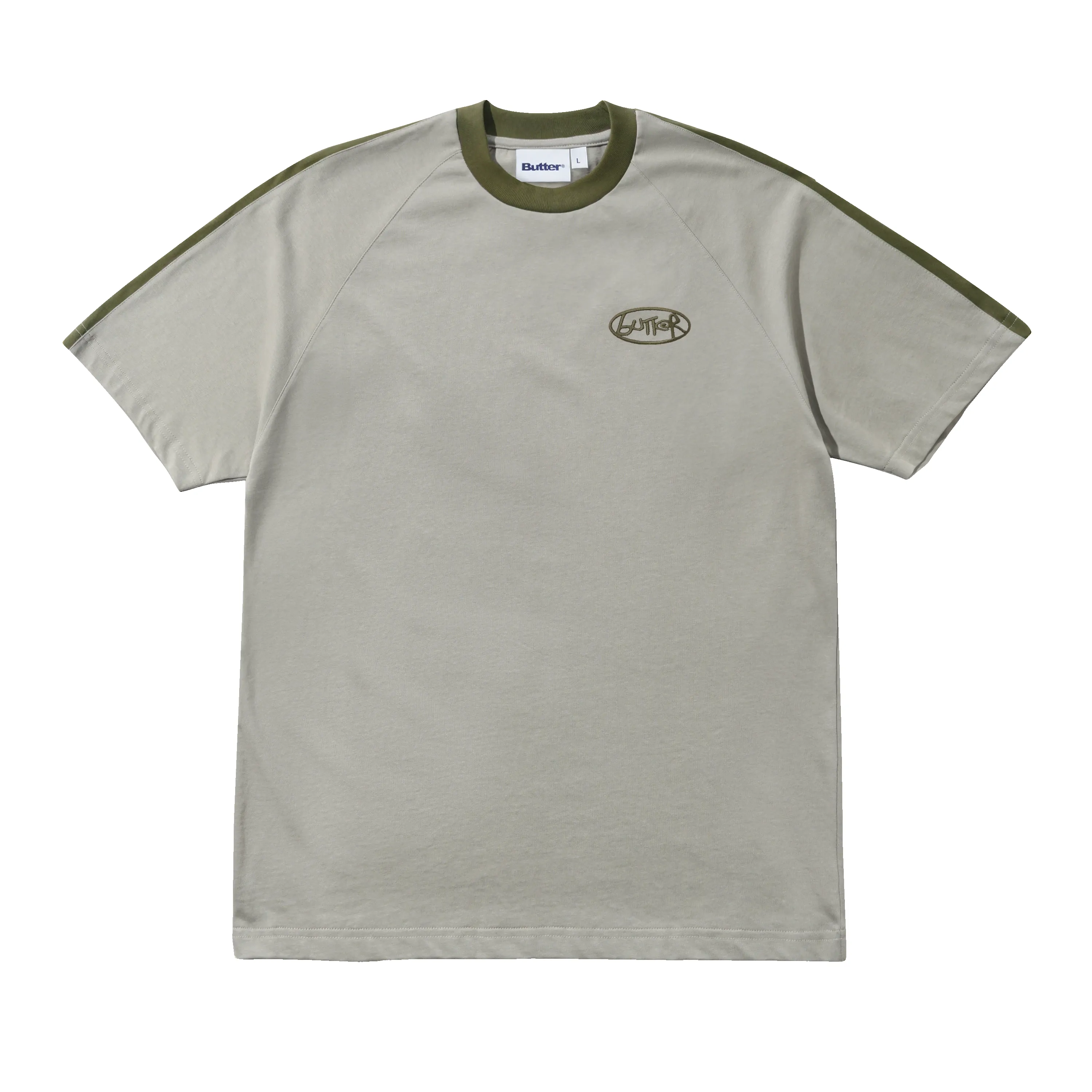 Abseil Panel Tee, Cement / Moss sold by Butter