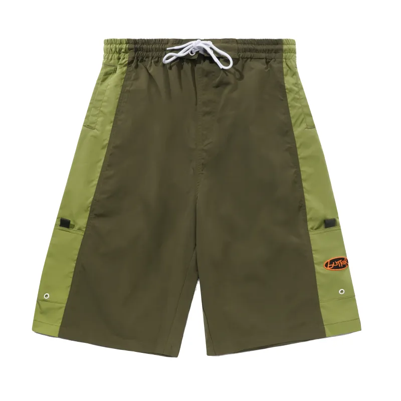 Abseil Boardshorts, Army / Lime made by Butter