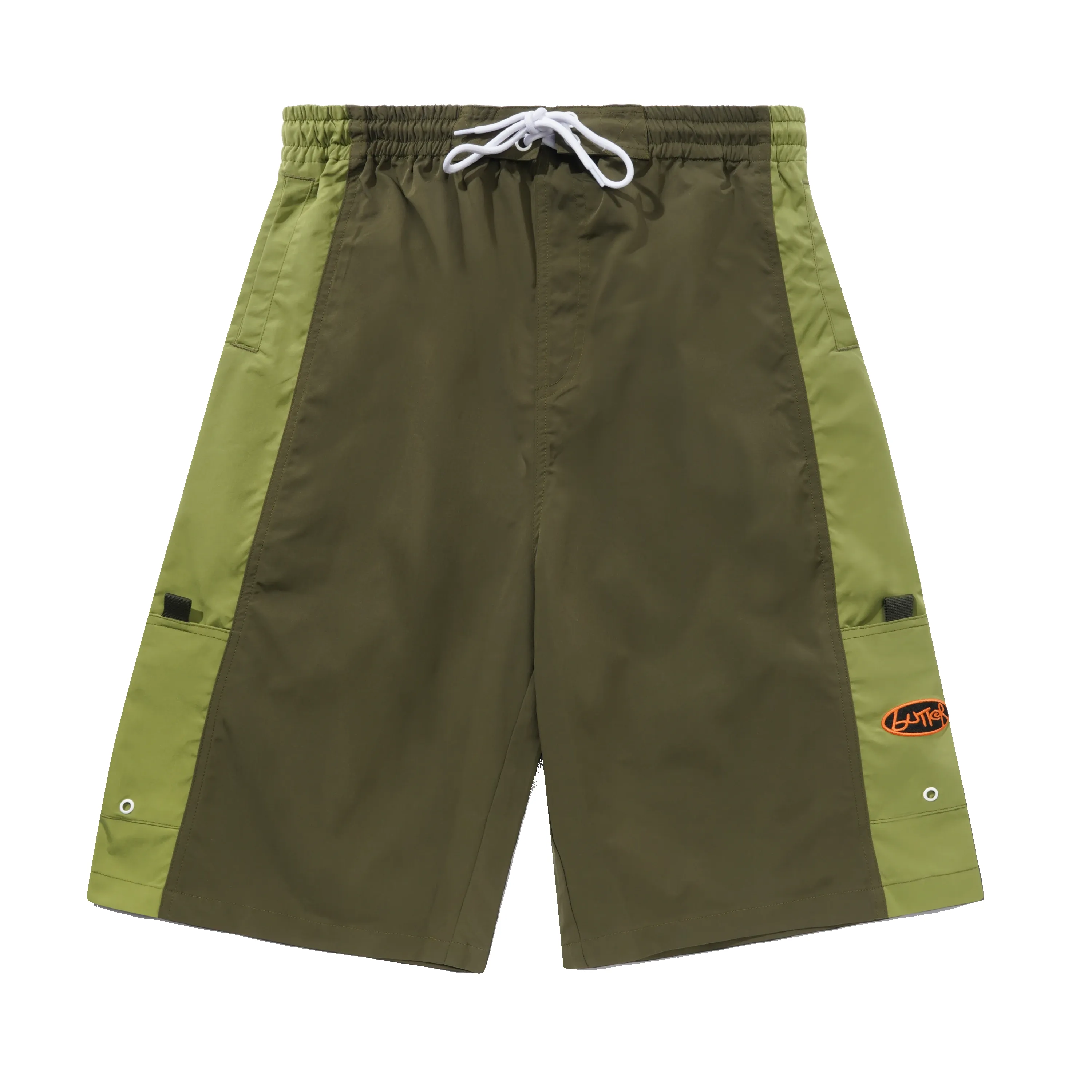 Abseil Boardshorts, Army / Lime sold by Butter