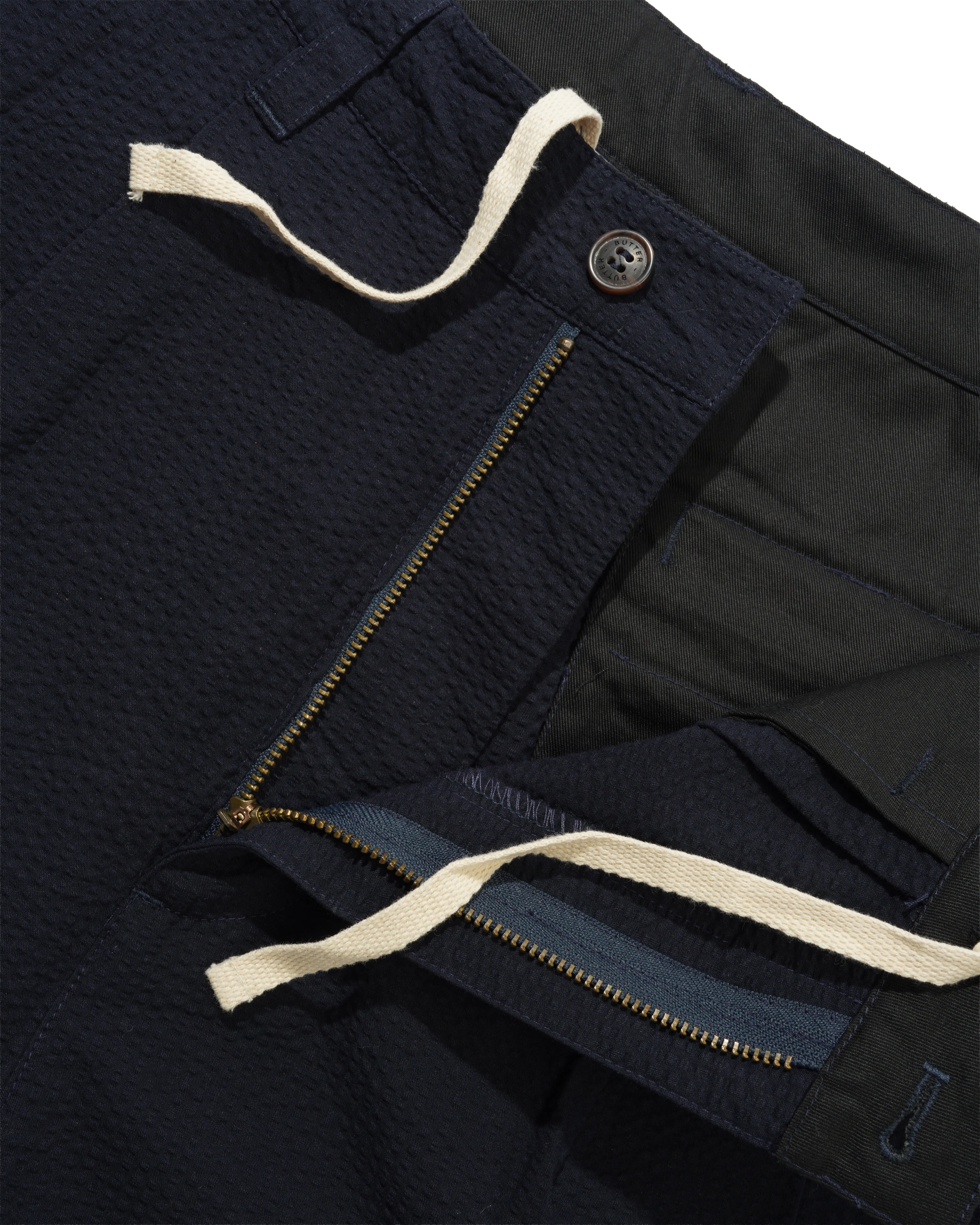 Seersucker Pleated Shorts, Overdyed Navy sold by Butter product image thumbnail 3