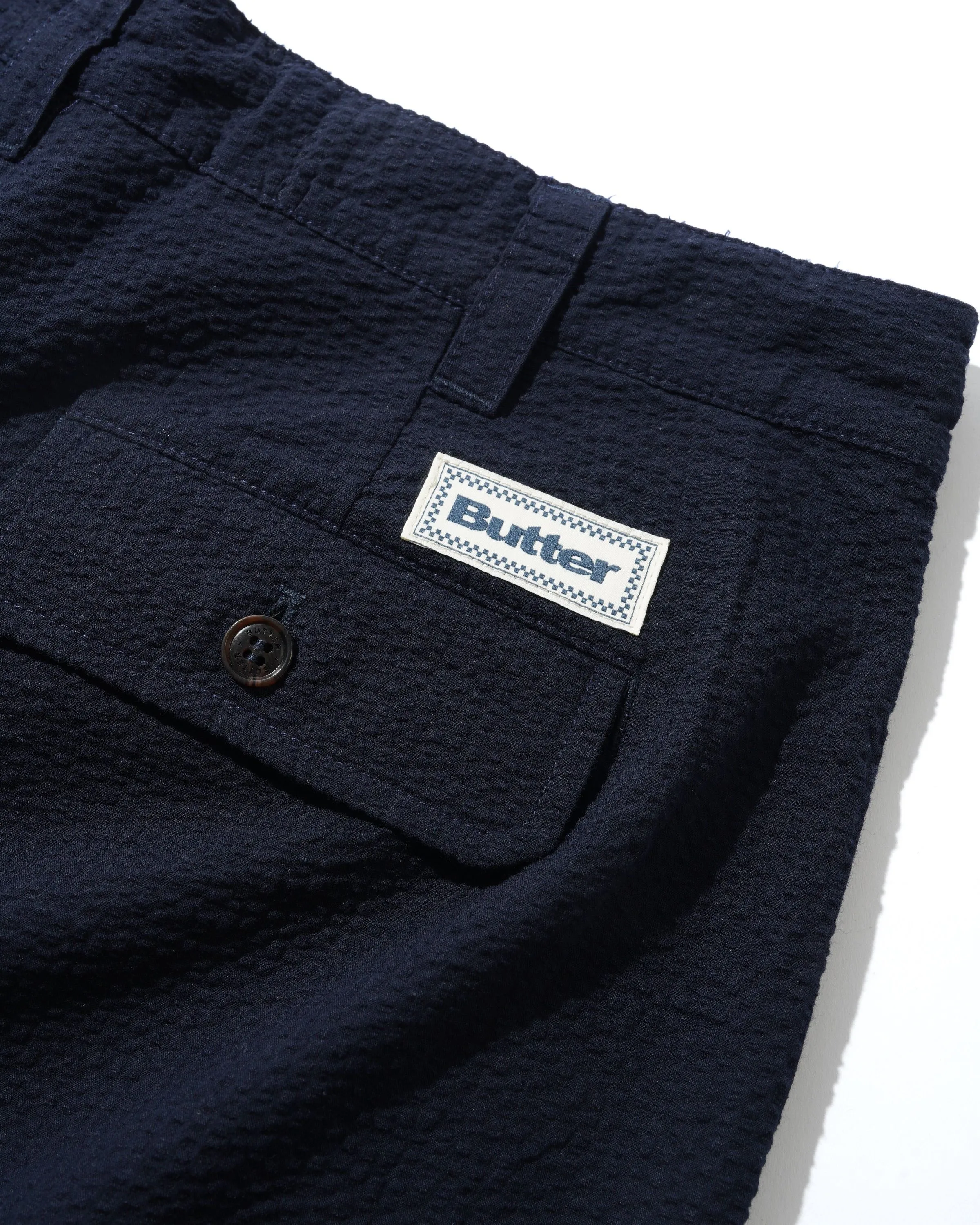 Seersucker Pleated Shorts, Overdyed Navy sold by Butter product image thumbnail 4