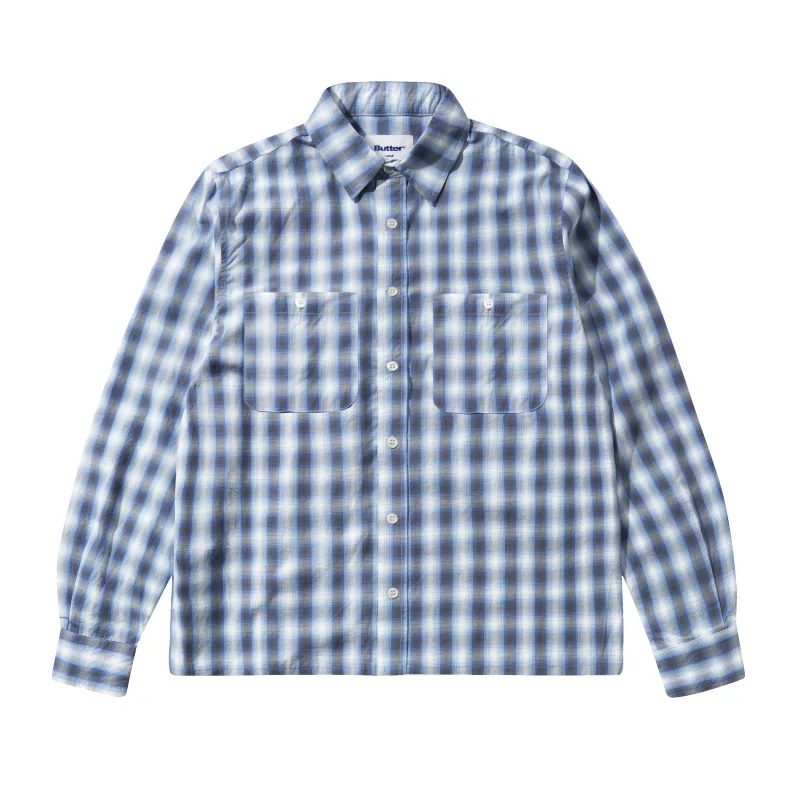 Shadowplaid Shirt, Blue made by Butter