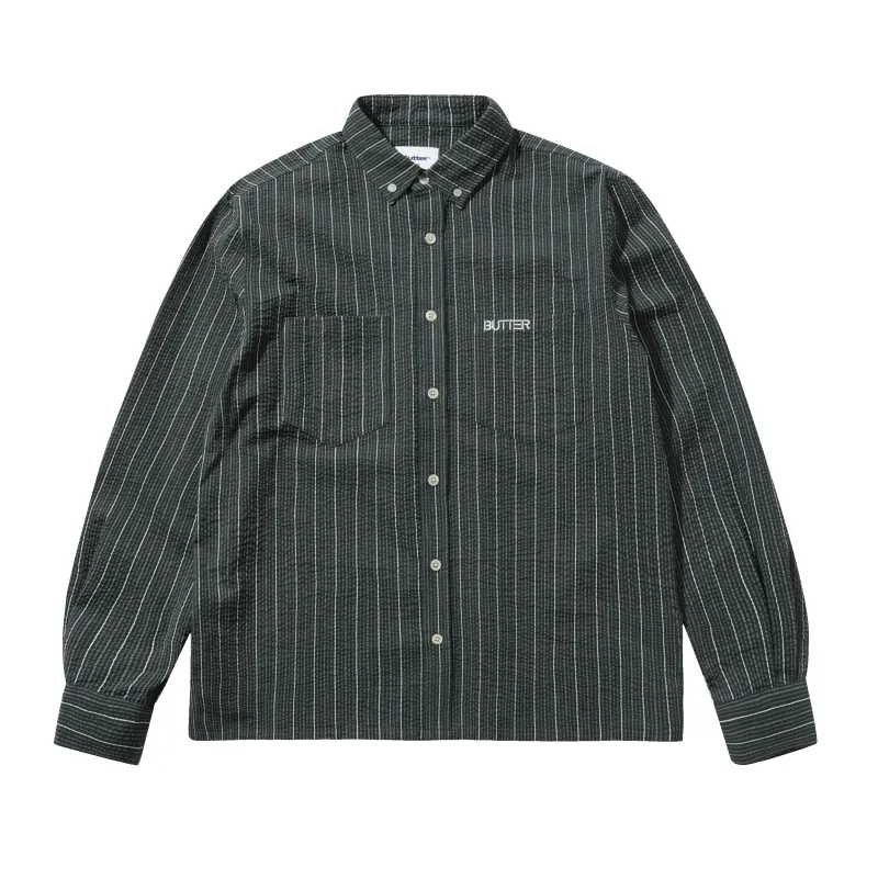 Seersucker Shirt, Forest made by Butter