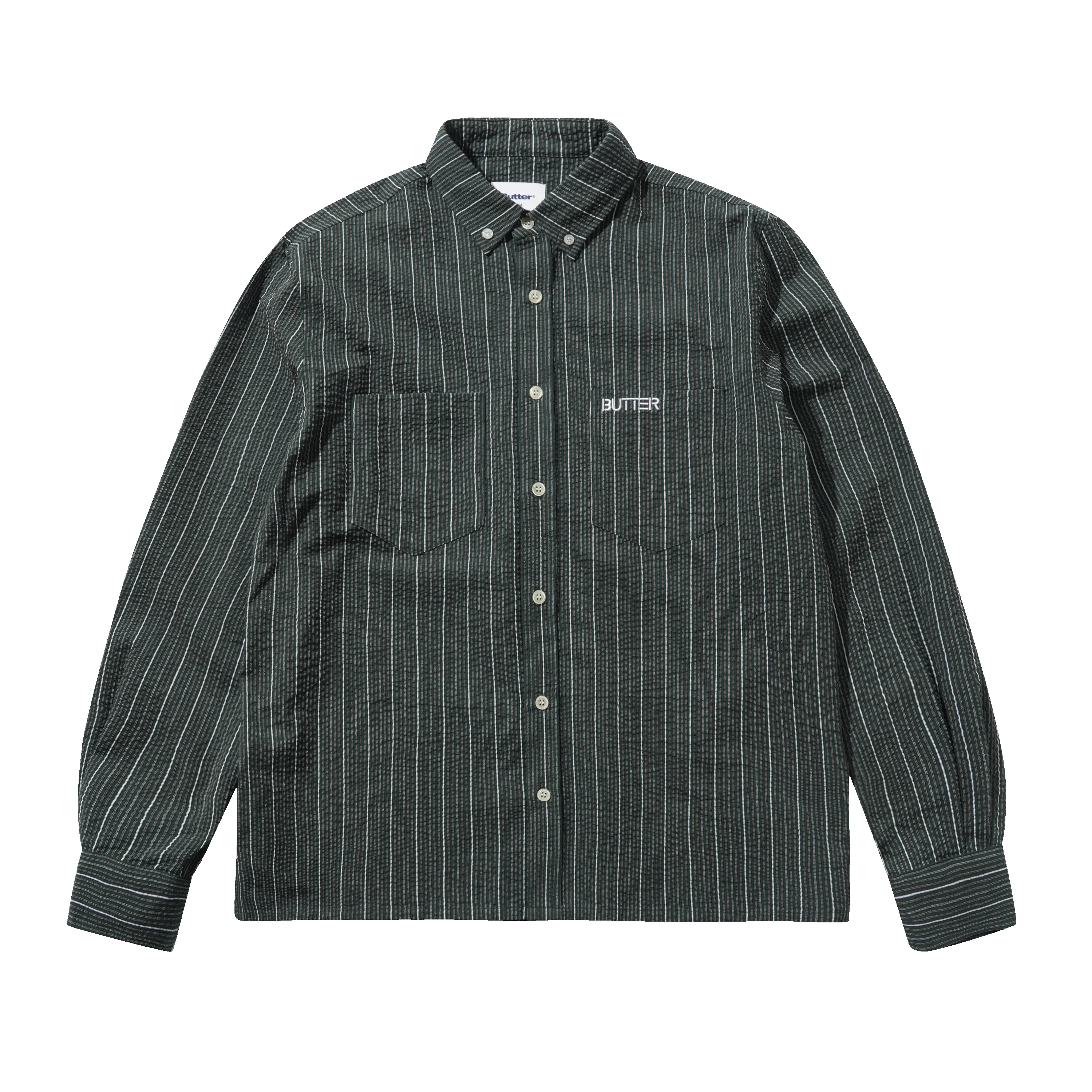 Seersucker Shirt, Forest sold by Butter