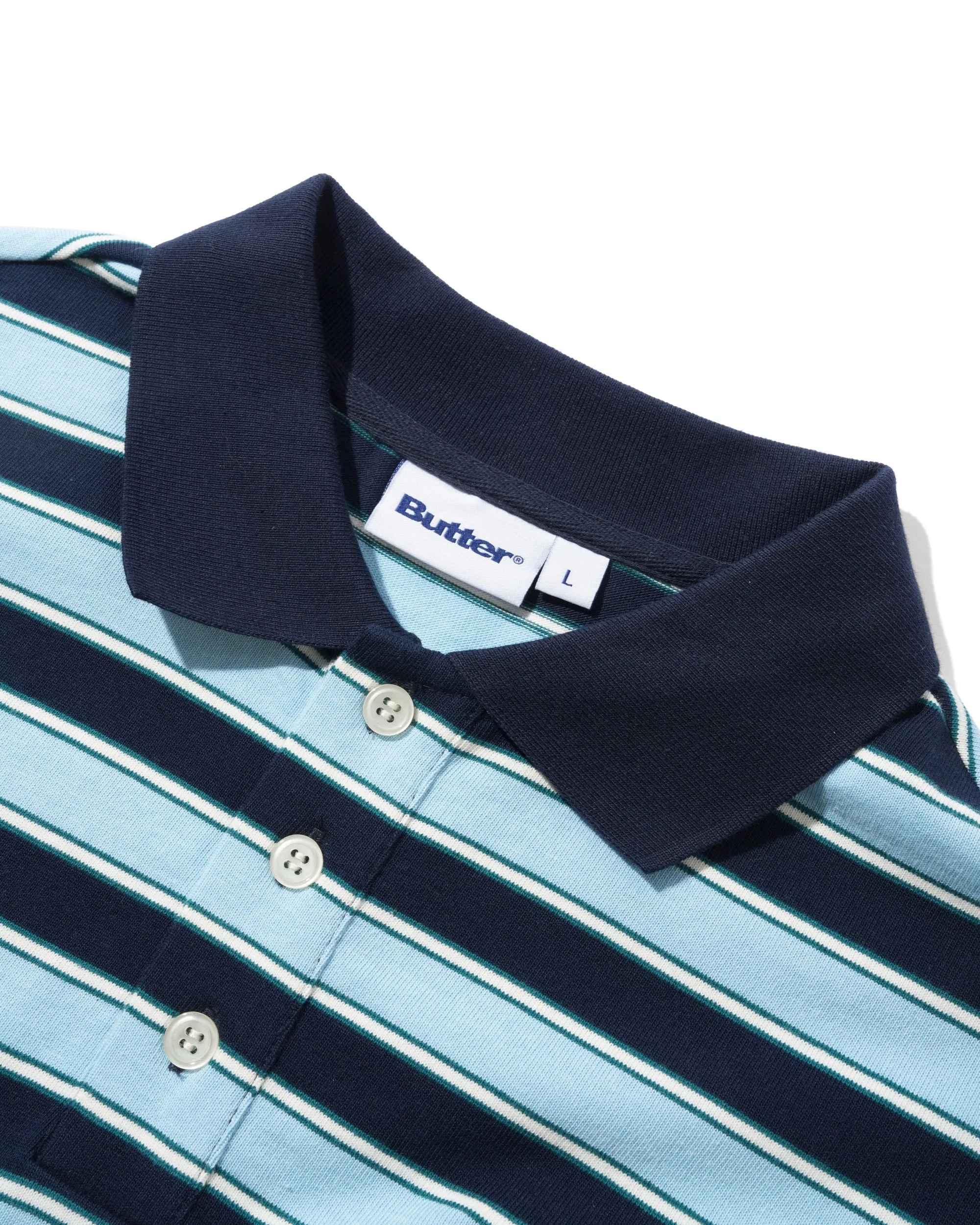 Witness Stripe Polo, Navy / Blue sold by Butter product image thumbnail 3