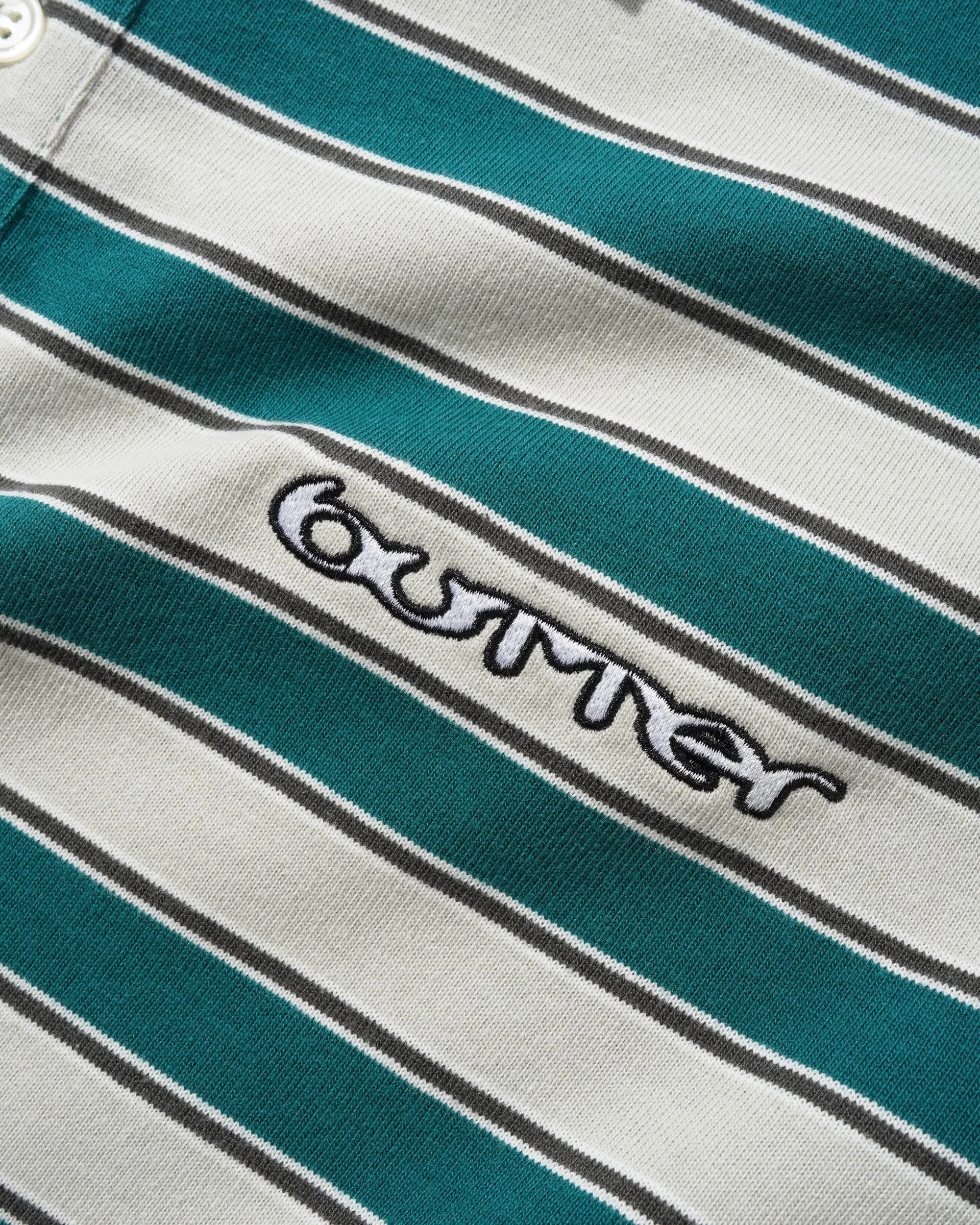 Witness Stripe Polo, Grey / Teal sold by Butter product image thumbnail 5