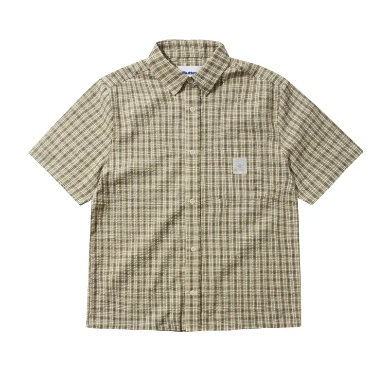 Equipment S/S Shirt, Moss / Yellow made by Butter