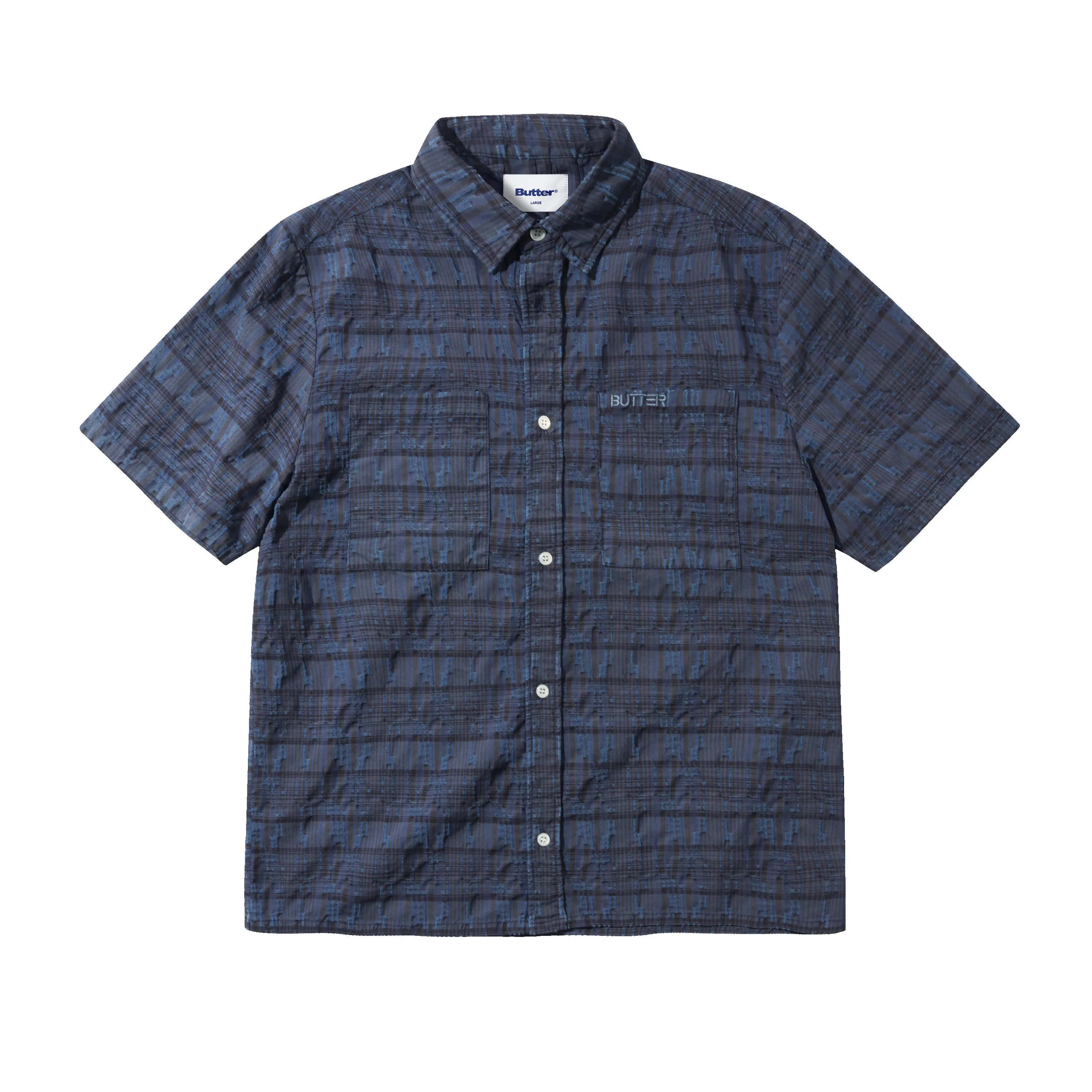 Spring S/S Shirt, Overdye Navy sold by Butter