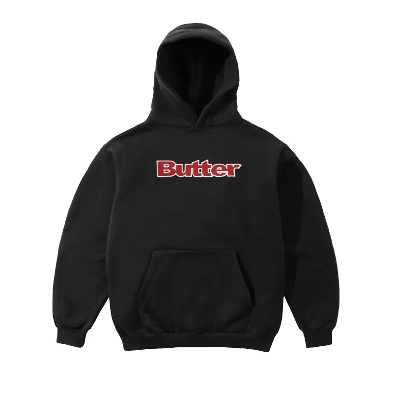 Ripstop Logo Applique Pullover Hood, Black made by Butter