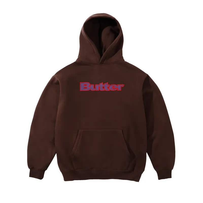 Ripstop Logo Applique Pullover Hood, Dark Brown made by Butter