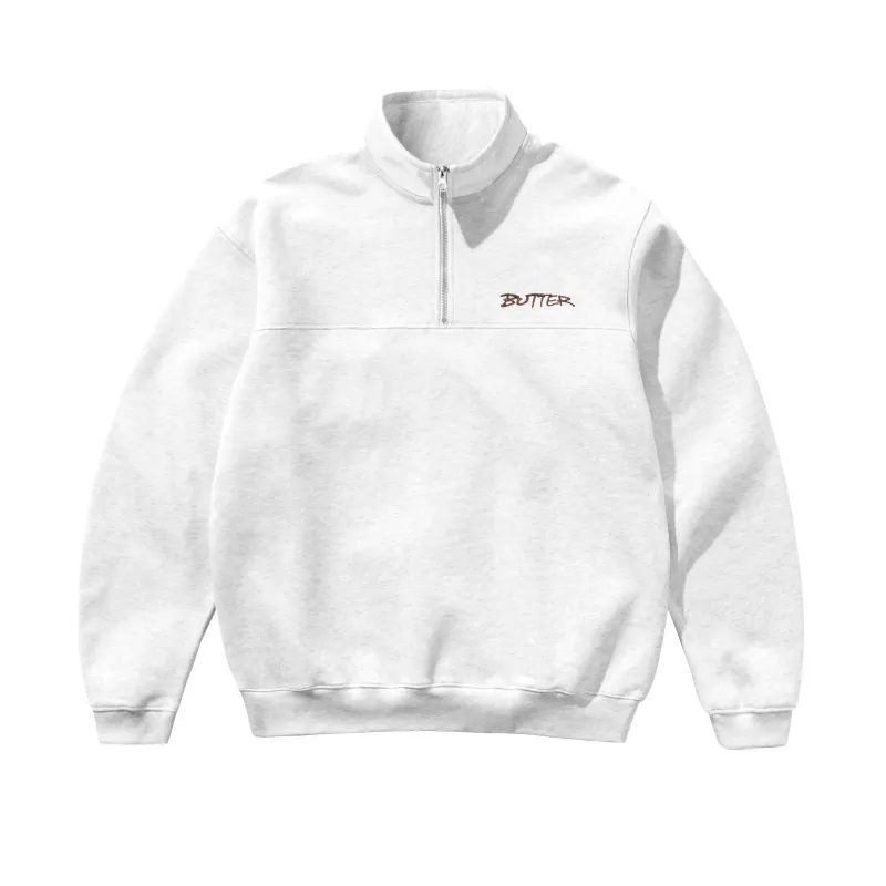 Panel 1/4 Zip Sweater, Ash made by Butter