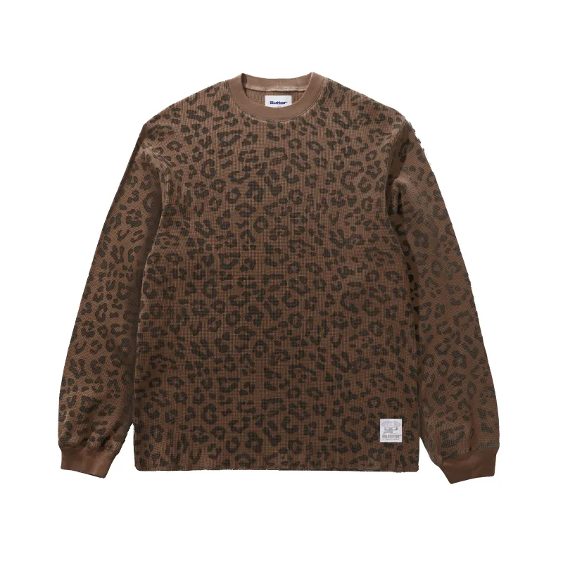 Waffle L/S Top, Leopard made by Butter