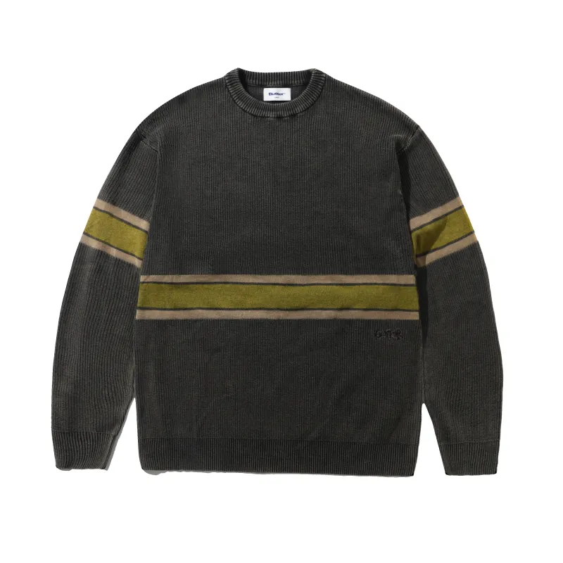 Break Knit Sweater, Washed Black made by Butter