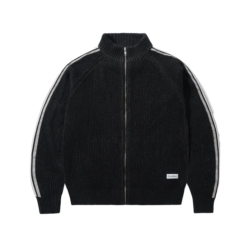 Club Zip-Thru Knit, Black made by Butter