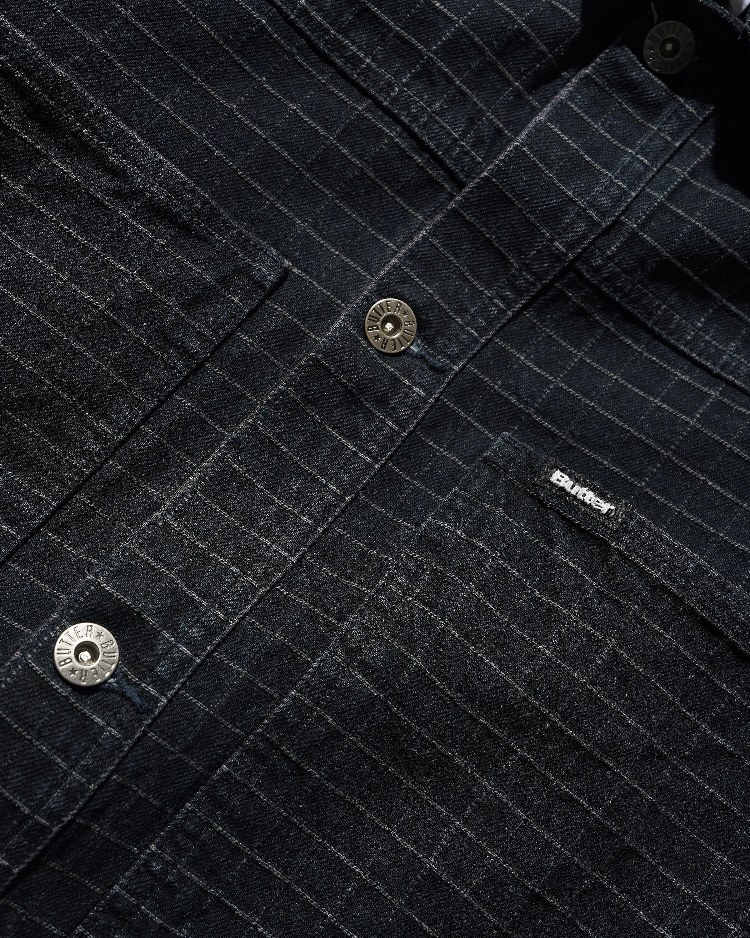 Grid Denim Jacket, Overdye Black sold by Butter product image thumbnail 2
