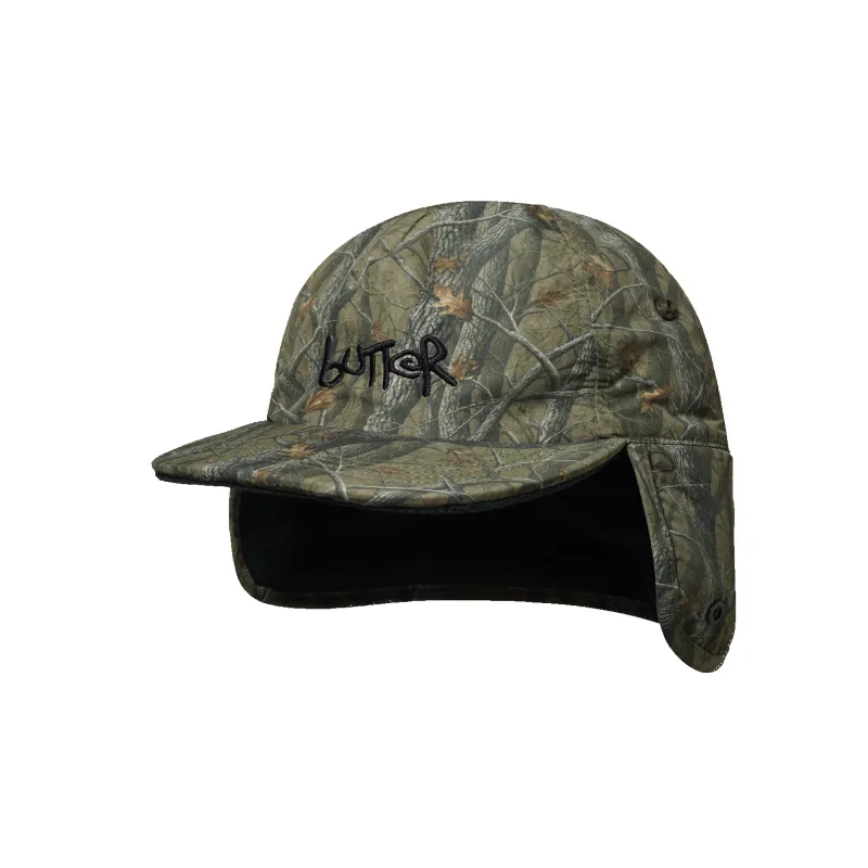 Polartec Reversible Trapper Cap, Forest Camo / Navy made by Butter