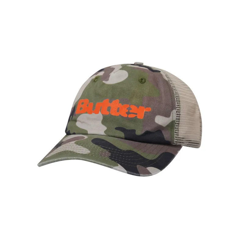 Stencil Trucker Cap, Camo made by Butter