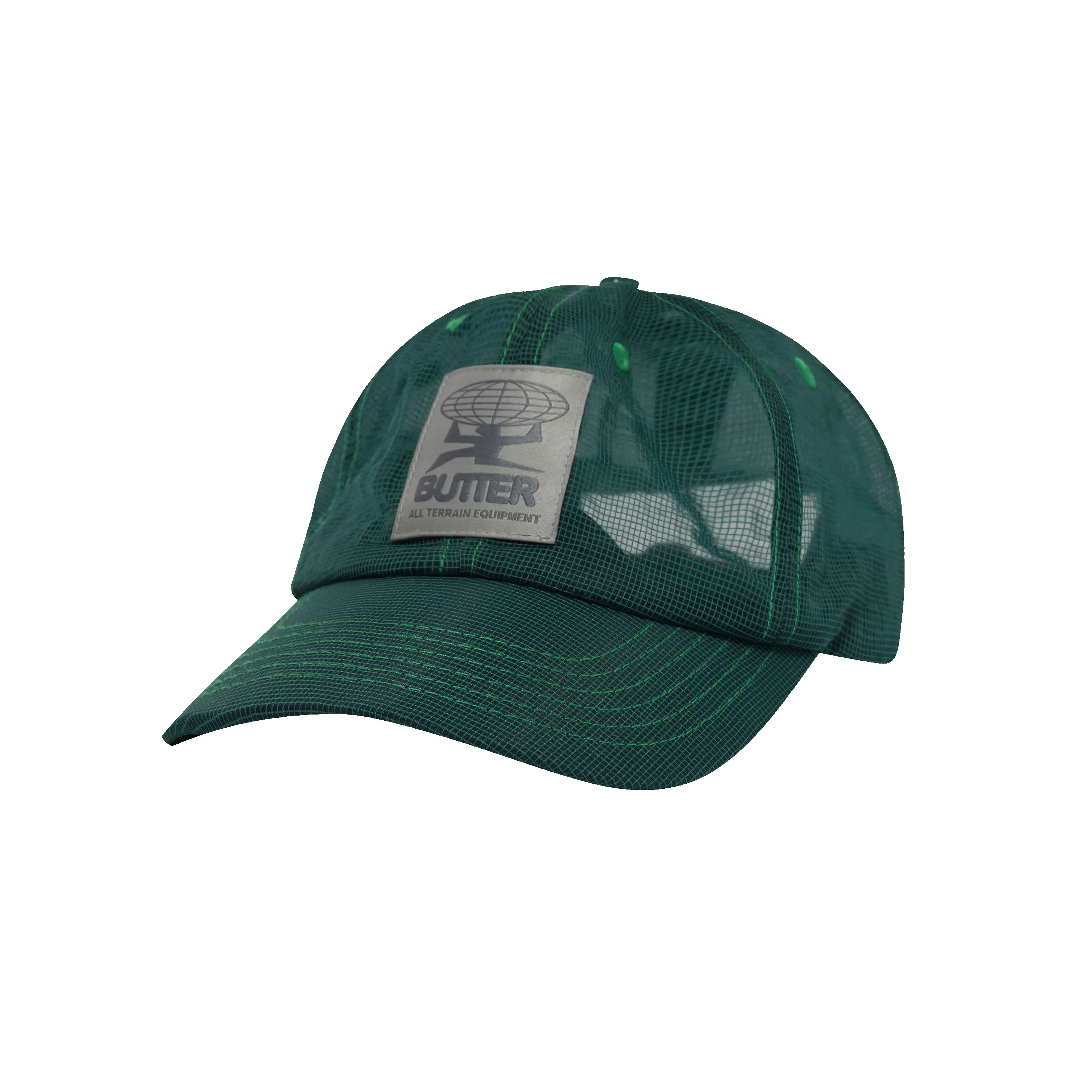 Terrain Fine Mesh 6 Panel Cap, Green sold by Butter